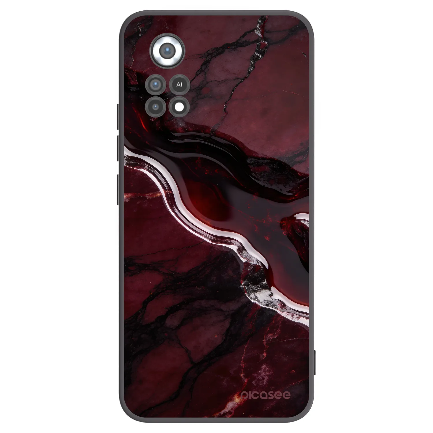 Picasee silikónový čierny obal pre Xiaomi Poco X4 Pro 5G - Cherry stone
