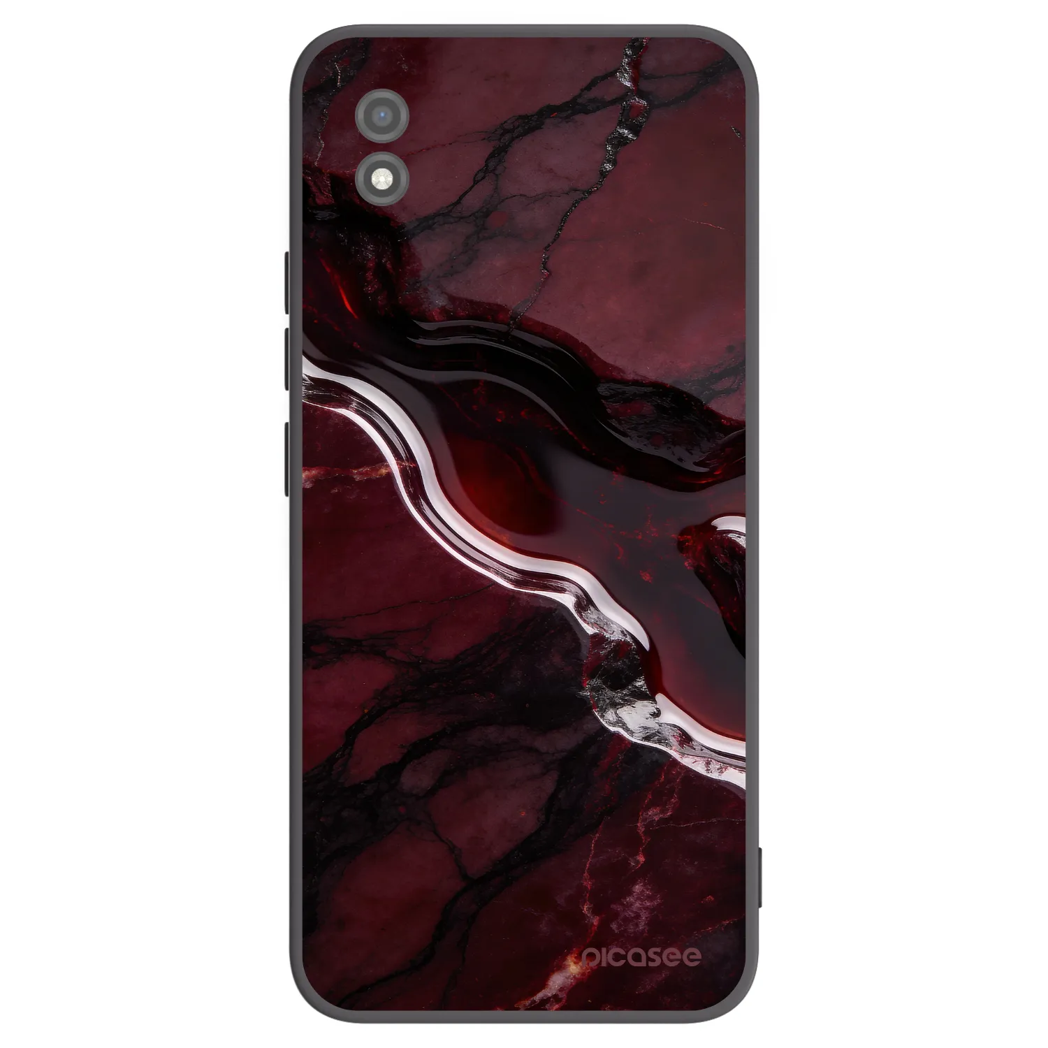 Picasee silikónový čierny obal pre Realme C11 (2021) - Cherry stone