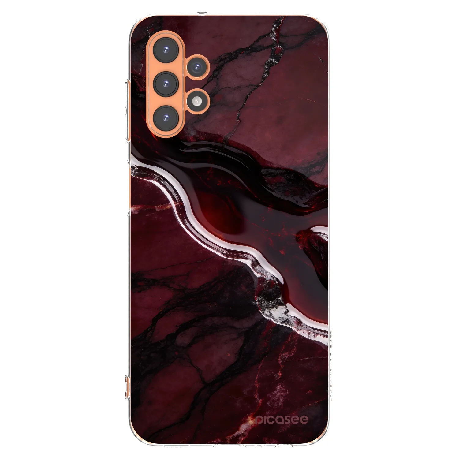Picasee silikónový prehľadný obal pre Samsung Galaxy A13 4G A135 - Cherry stone