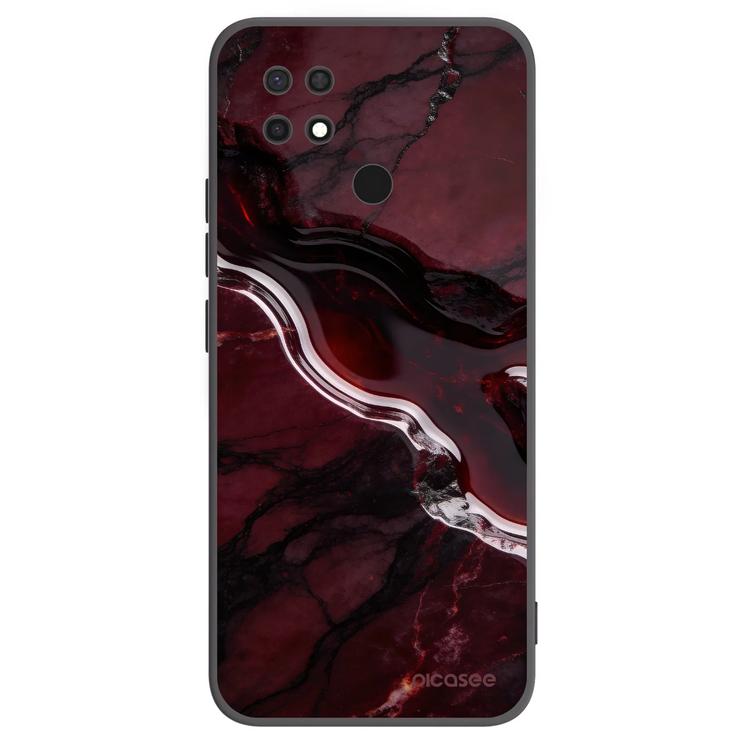 Picasee silikónový čierny obal pre Xiaomi Redmi 10C - Cherry stone