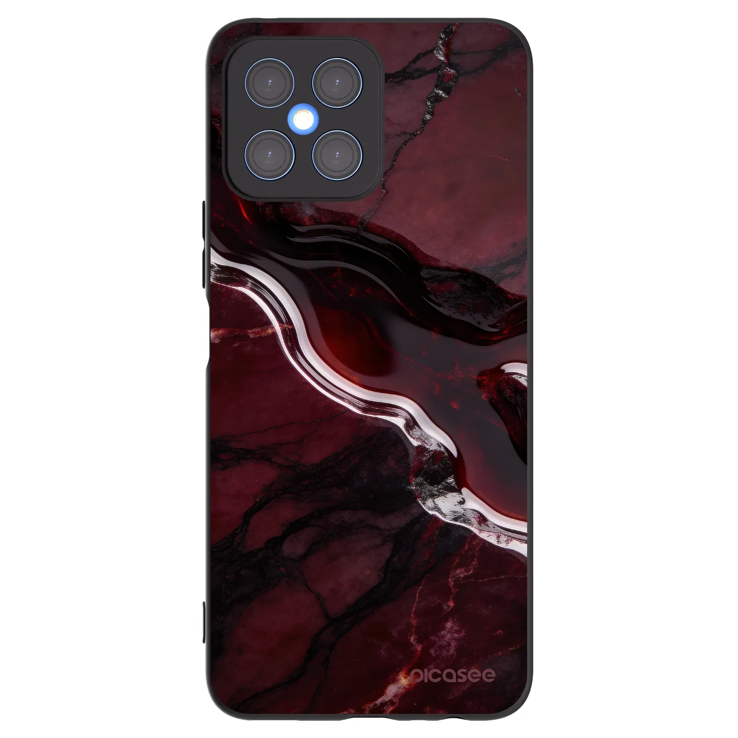 Picasee silikónový čierny obal pre Honor X8 4G - Cherry stone