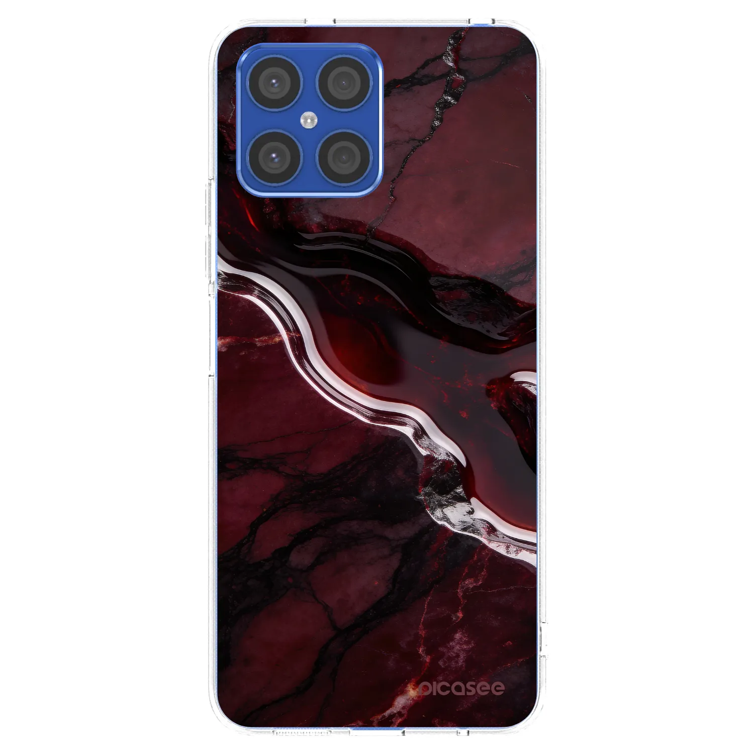 Picasee silikónový prehľadný obal pre Honor X8 4G - Cherry stone