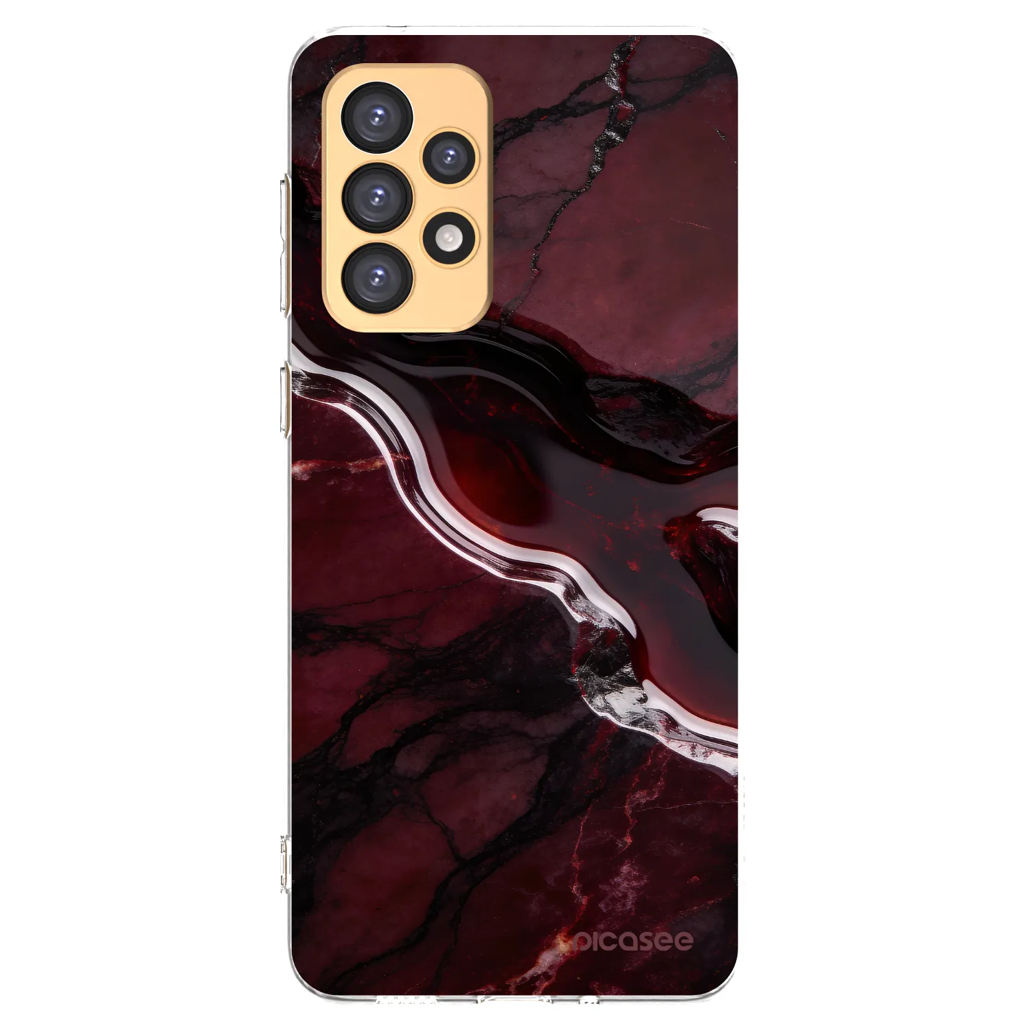 Picasee silikónový prehľadný obal pre Samsung Galaxy A33 5G A336 - Cherry stone