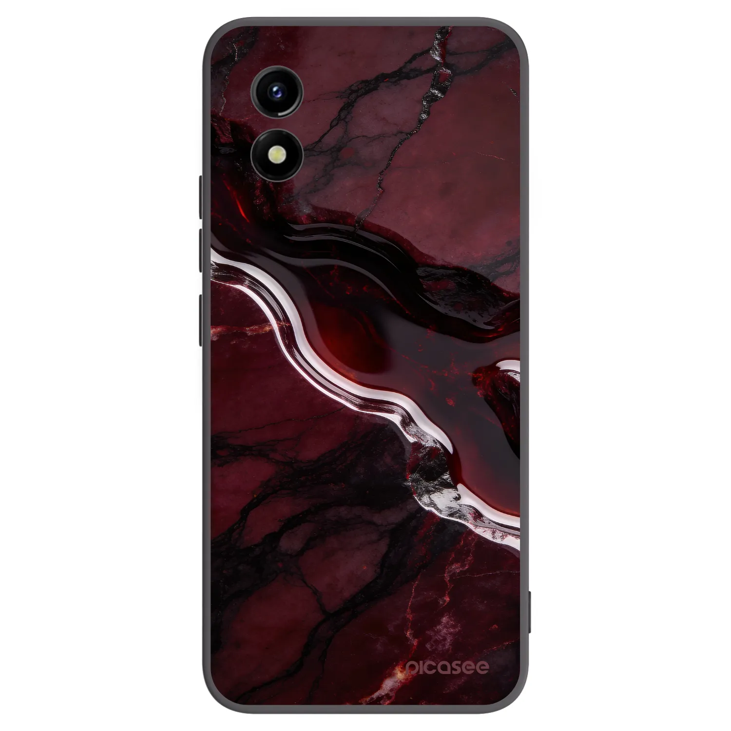 Picasee silikónový čierny obal pre Vivo Y01 - Cherry stone