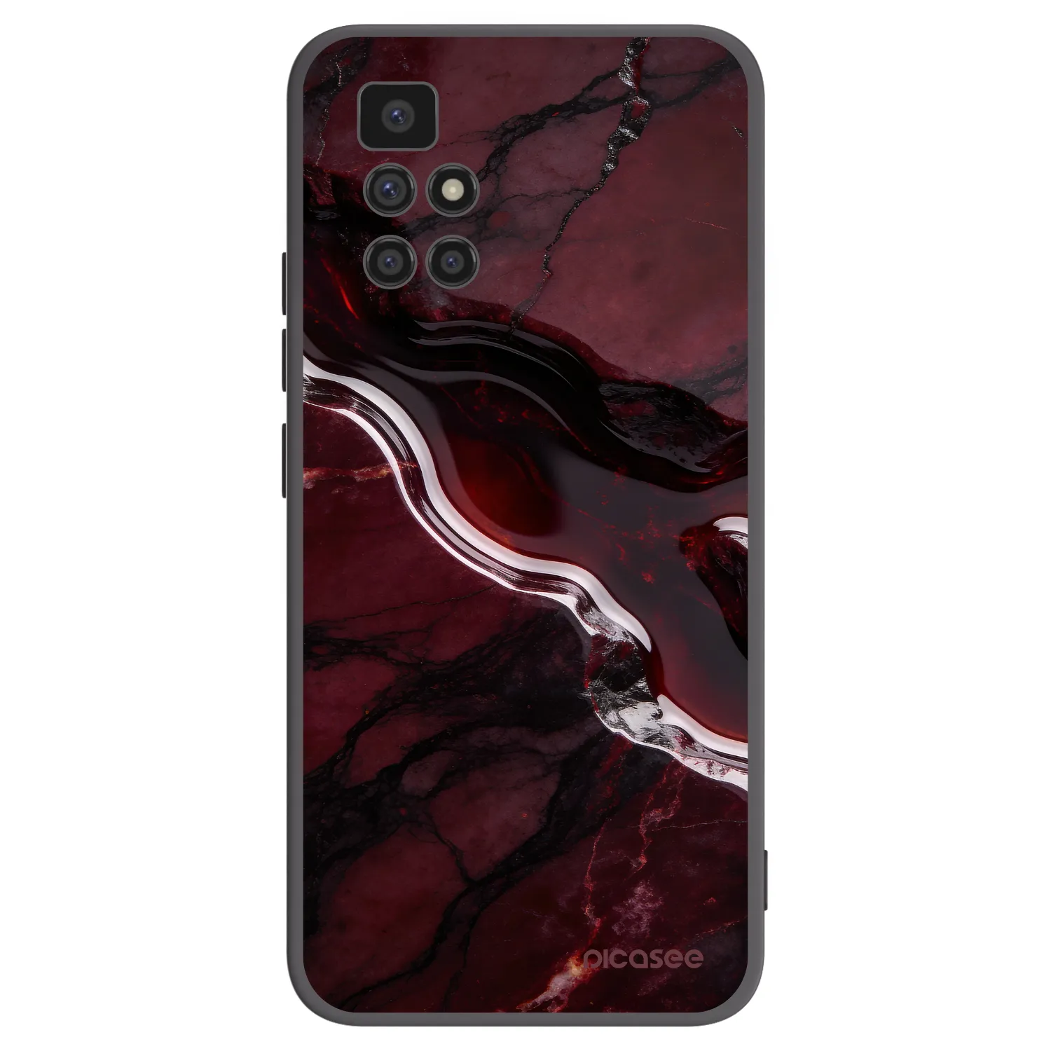 Picasee silikónový čierny obal pre Xiaomi Redmi 10 (2022) - Cherry stone