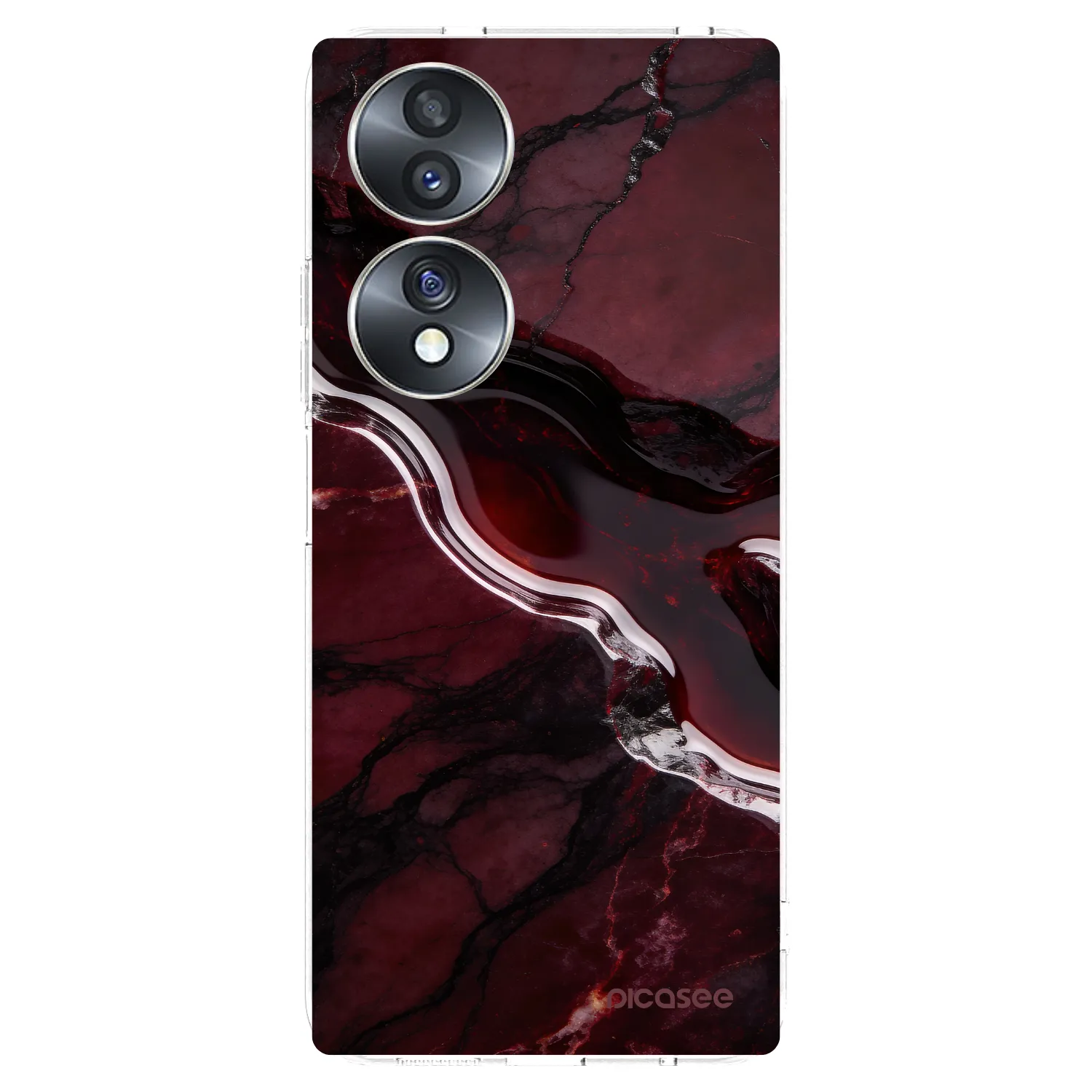 Picasee silikónový prehľadný obal pre Honor 70 - Cherry stone