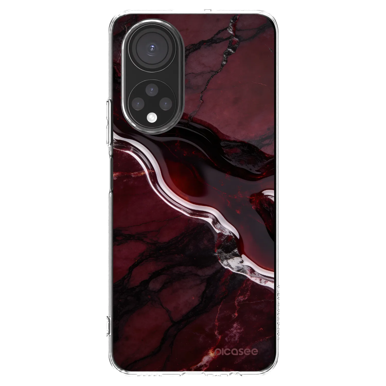 Picasee silikónový prehľadný obal pre Honor X7 - Cherry stone
