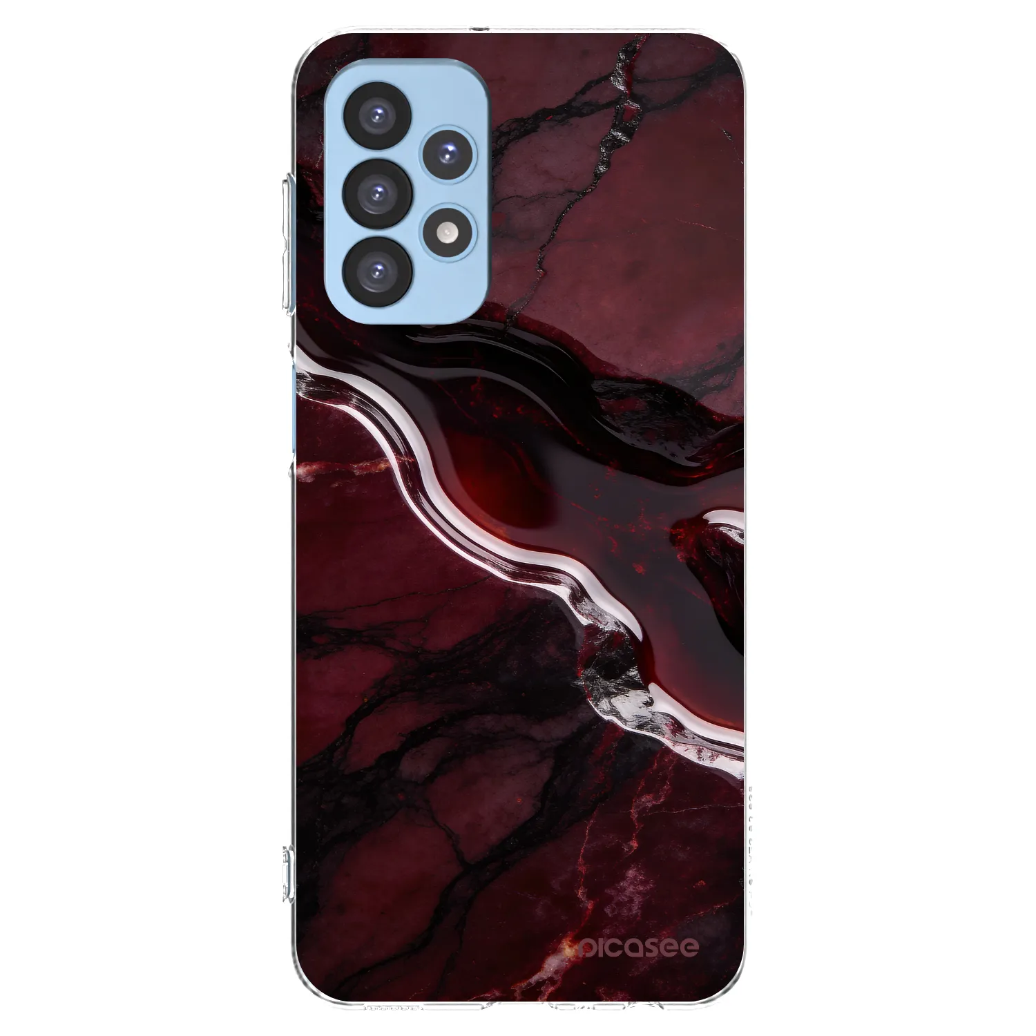 Picasee silikónový prehľadný obal pre Samsung Galaxy A23 A235F 4G - Cherry stone
