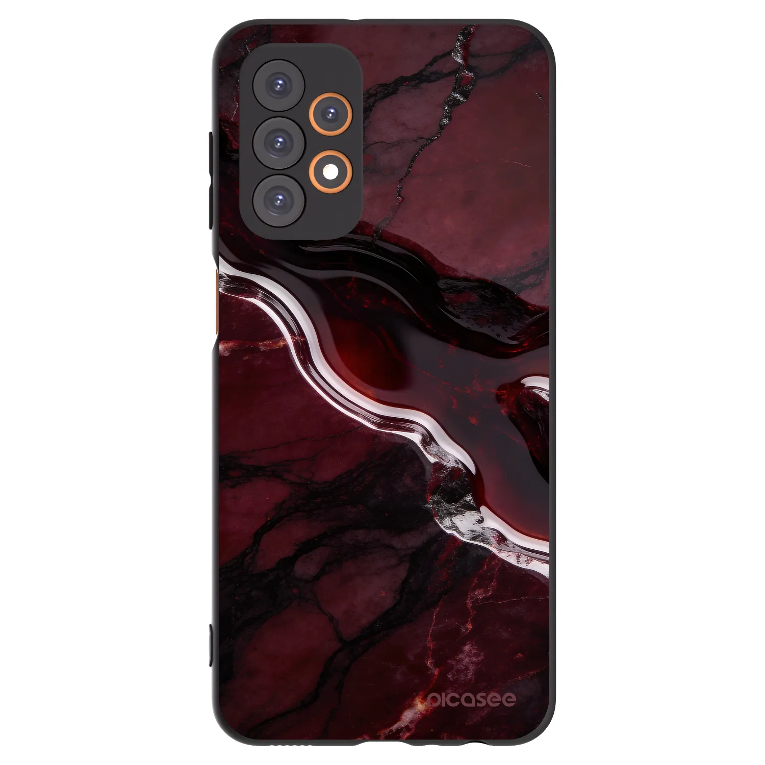 Picasee silikónový čierny obal pre Samsung Galaxy A23 A236B 5G - Cherry stone