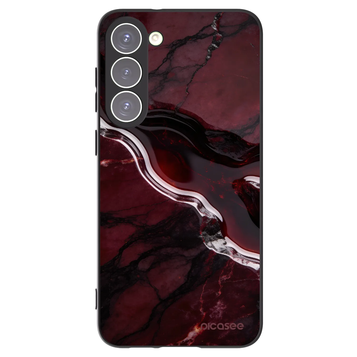 Picasee silikónový čierny obal pre Samsung Galaxy S23+ 5G - Cherry stone