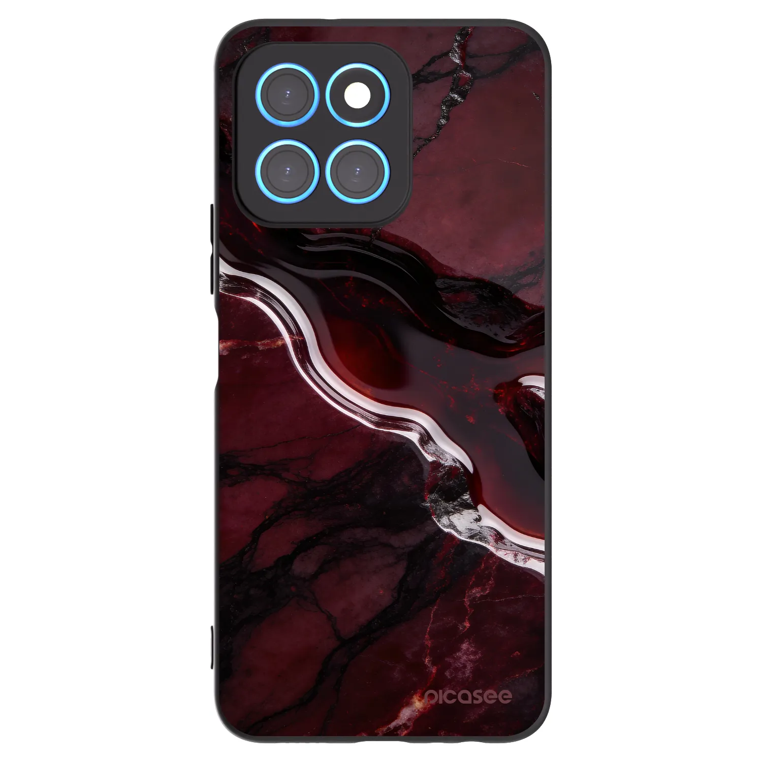 Picasee silikónový čierny obal pre Honor X8 5G - Cherry stone