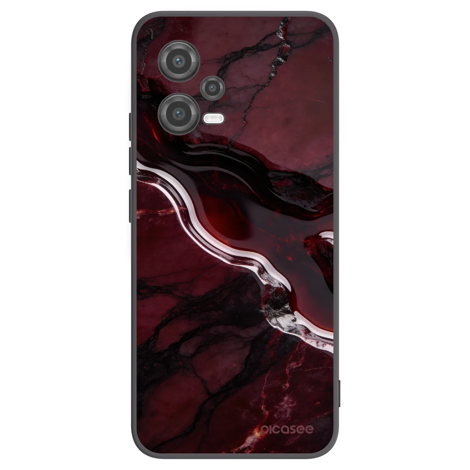 Picasee silikónový čierny obal pre Xiaomi Poco X5 - Cherry stone