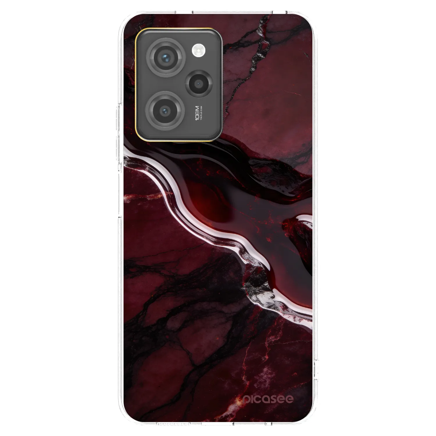 Picasee silikónový čierny obal pre Xiaomi Poco X5 Pro - Cherry stone