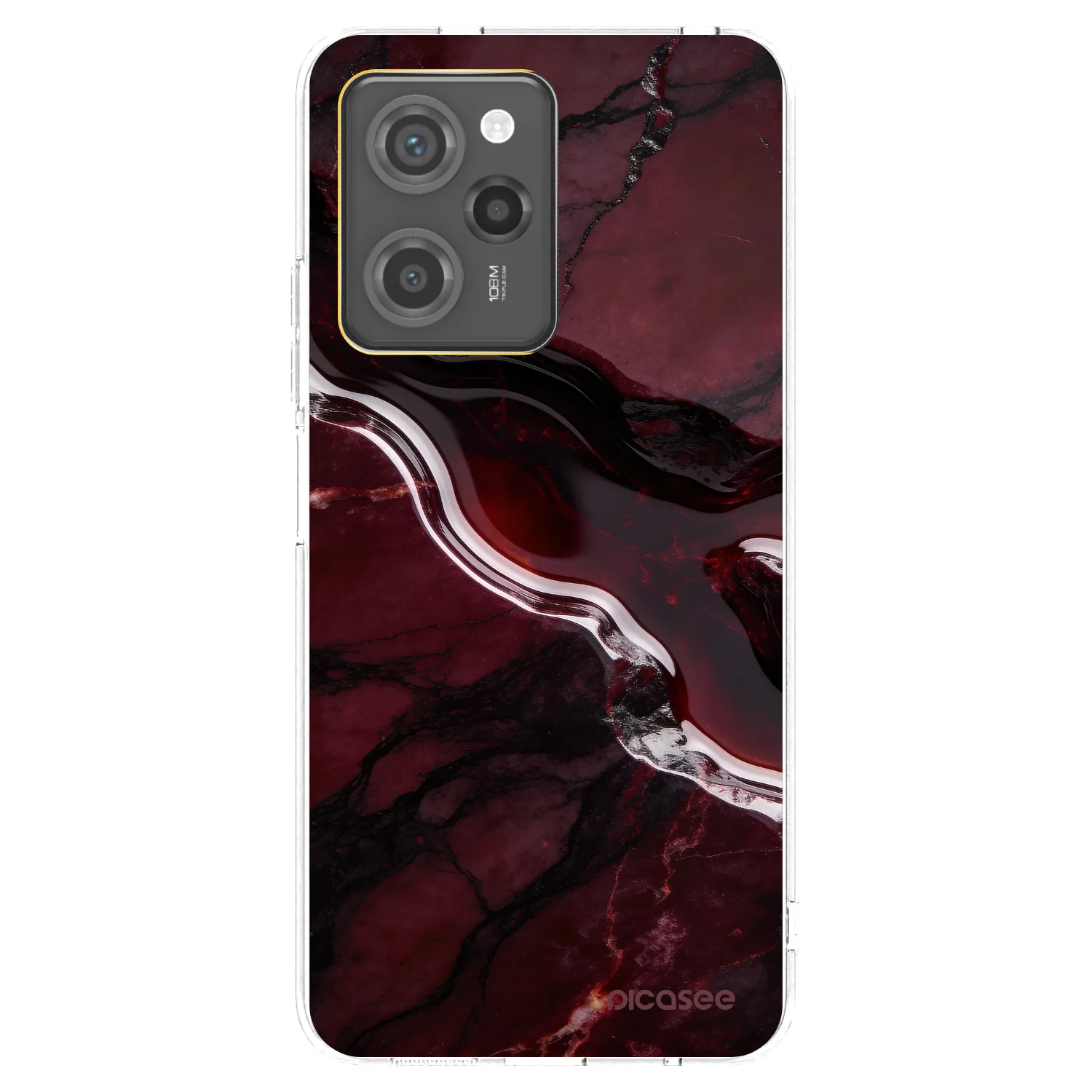 Picasee silikónový prehľadný obal pre Xiaomi Poco X5 Pro - Cherry stone