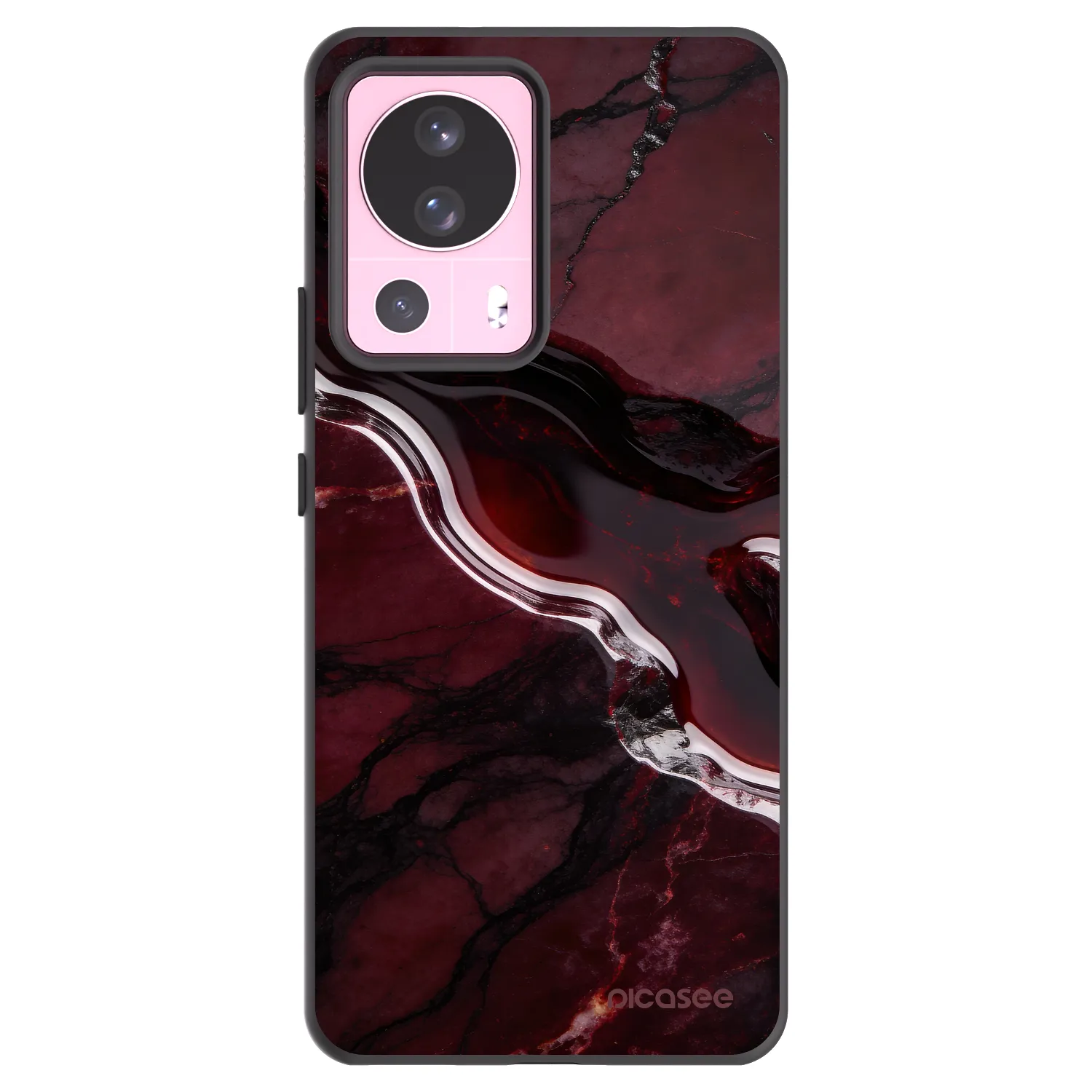 Picasee silikónový čierny obal pre Xiaomi 13 Lite - Cherry stone