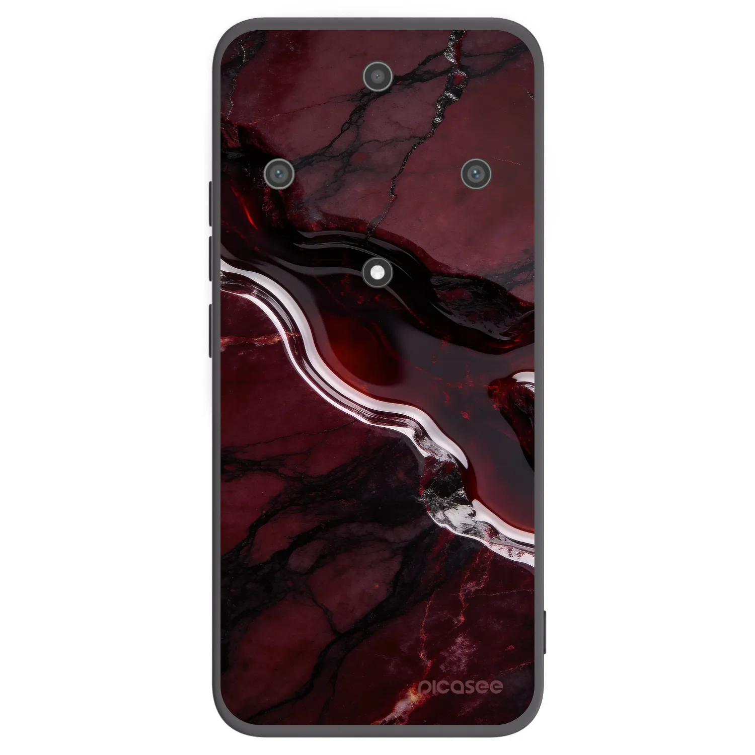 Picasee silikónový čierny obal pre Honor Magic5 Lite 5G - Cherry stone