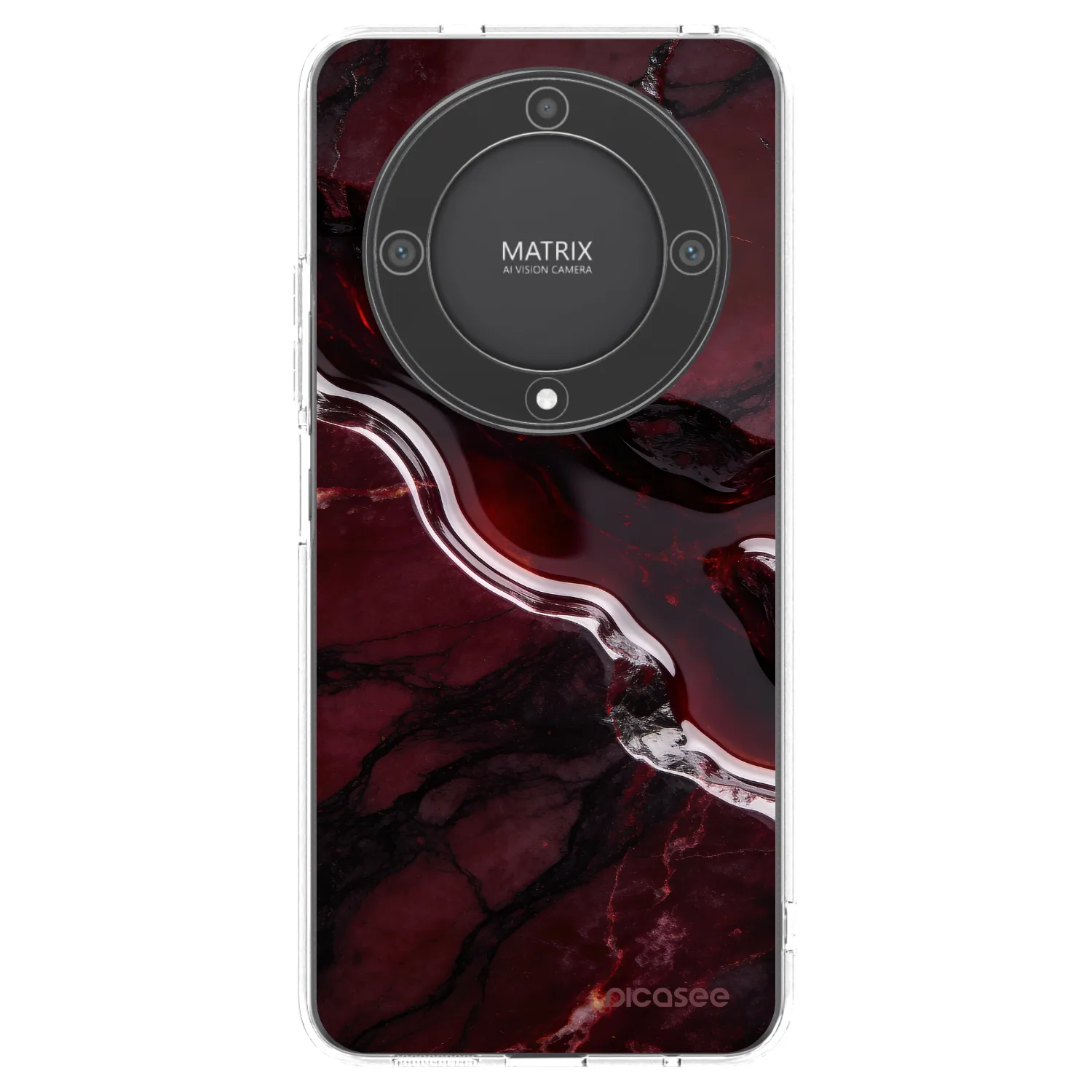 Picasee silikónový prehľadný obal pre Honor Magic5 Lite 5G - Cherry stone
