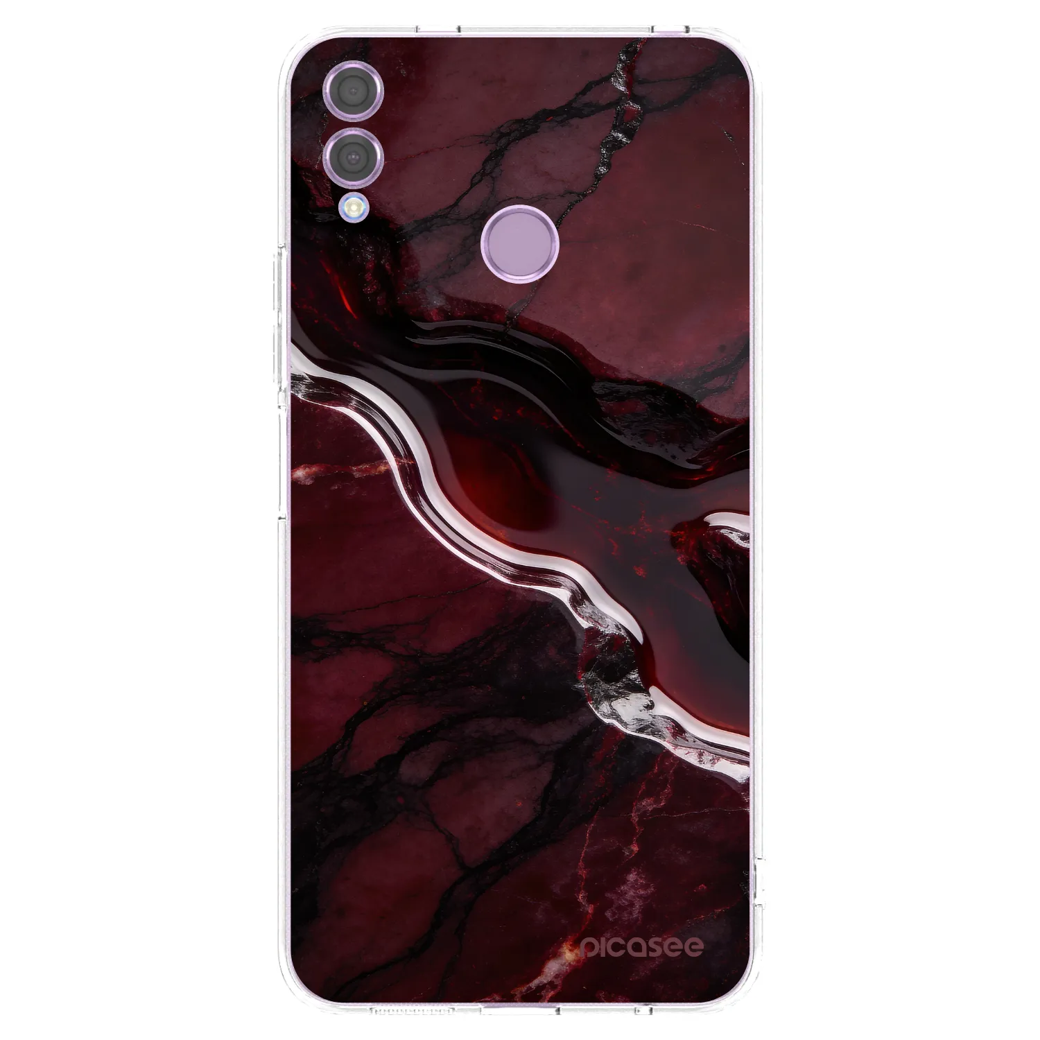 Picasee silikónový prehľadný obal pre Honor 8X - Cherry stone