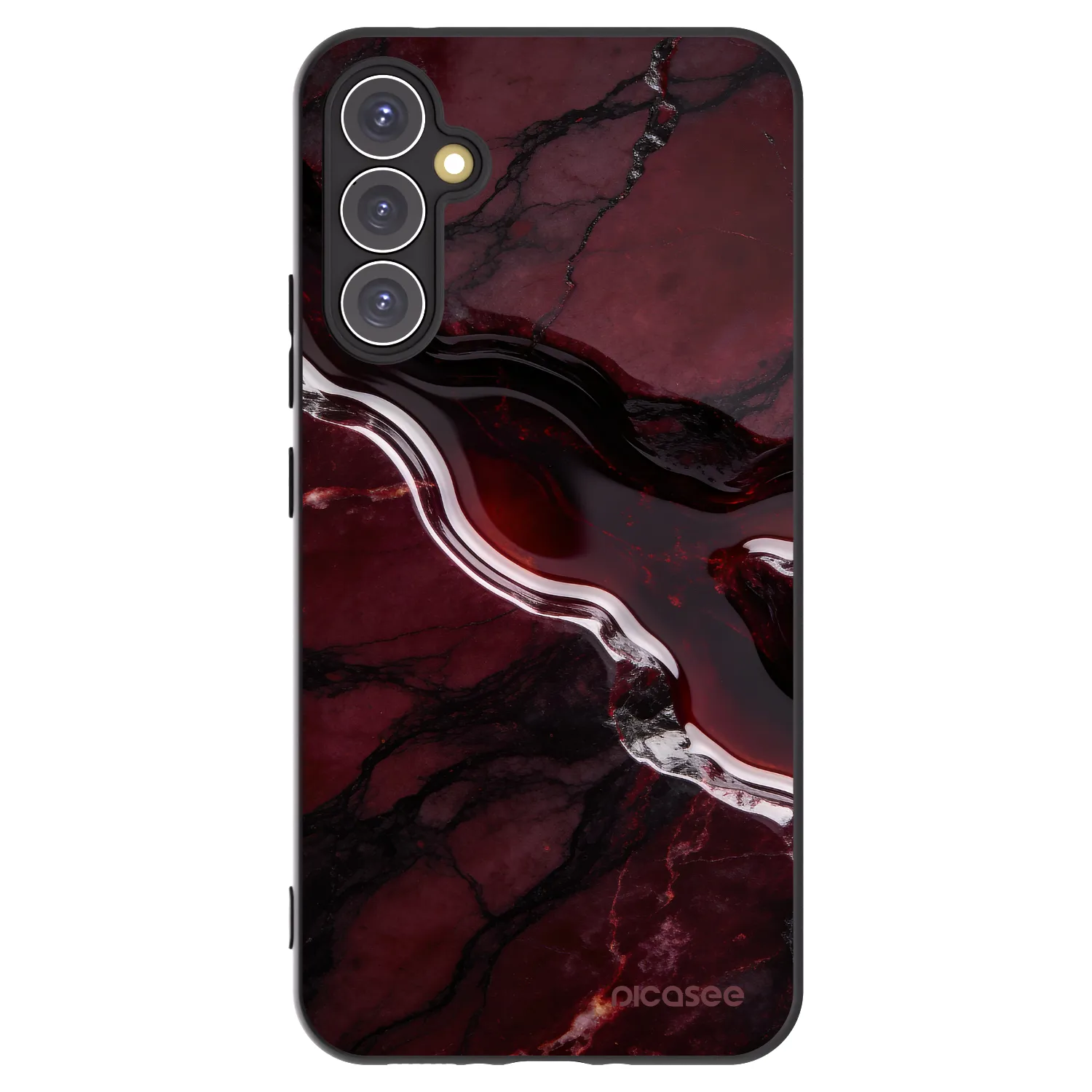 Picasee silikónový čierny obal pre Samsung Galaxy A34 5G A346B - Cherry stone