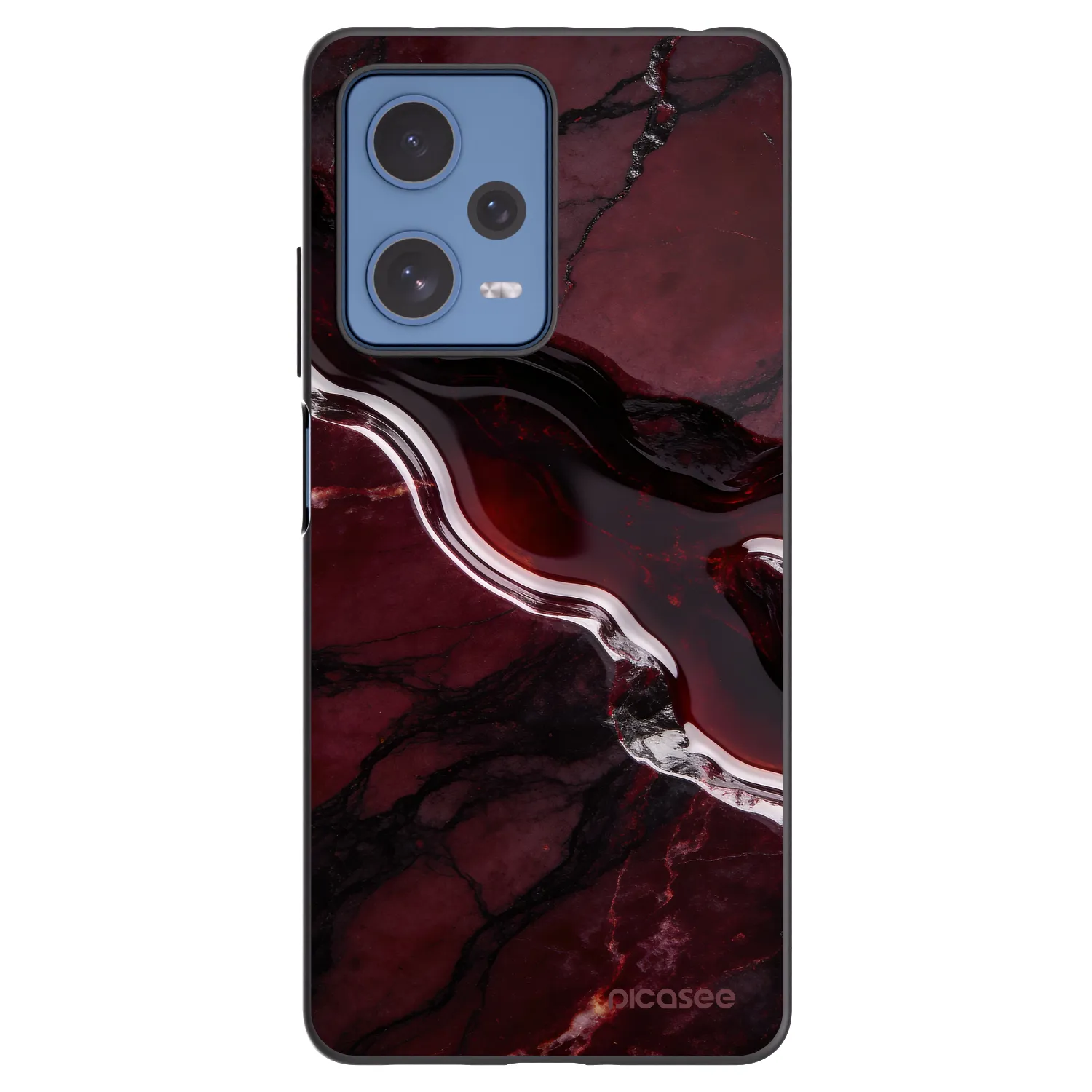 Picasee silikónový čierny obal pre Xiaomi Redmi Note 12 Pro 5G - Cherry stone