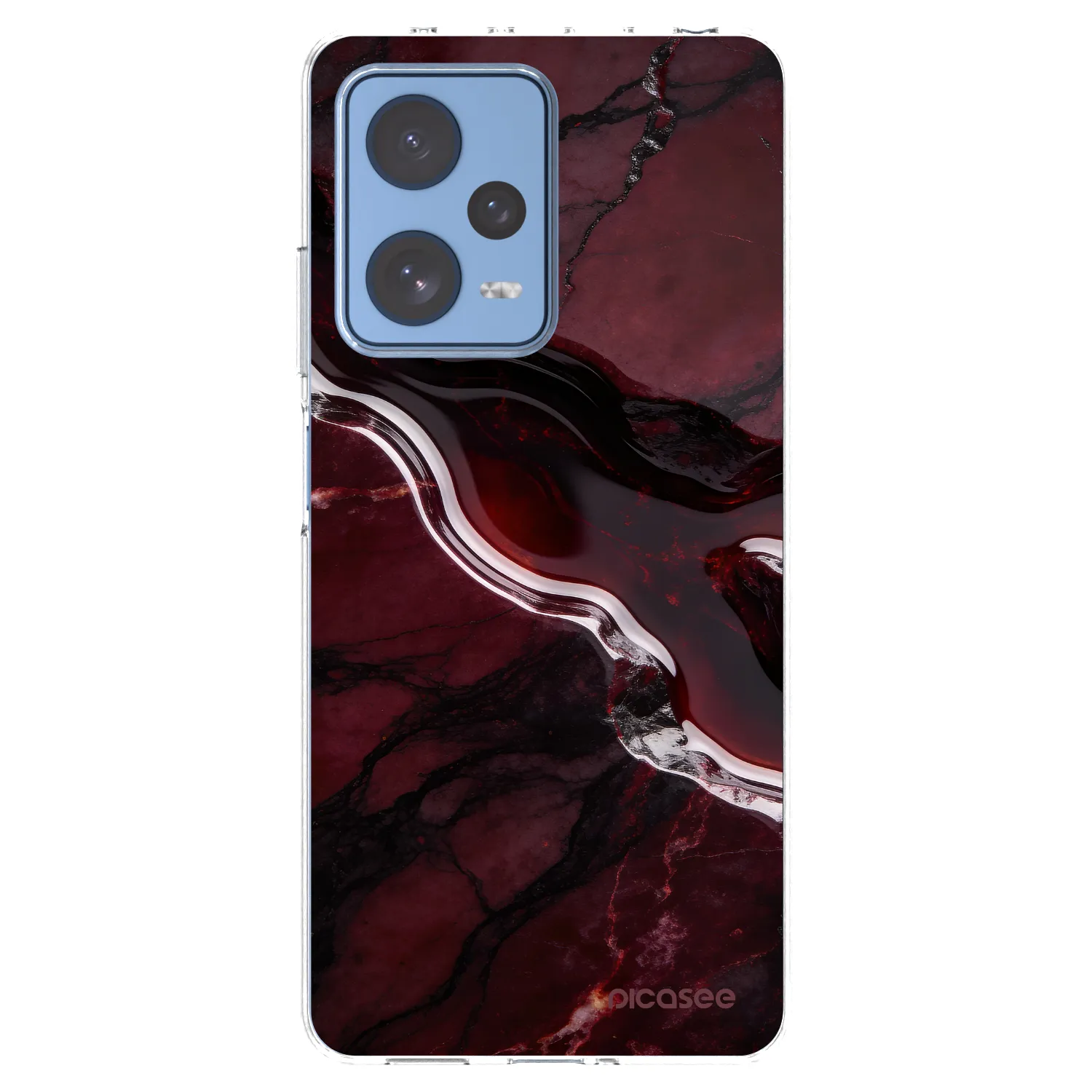 Picasee silikónový prehľadný obal pre Xiaomi Redmi Note 12 Pro 5G - Cherry stone