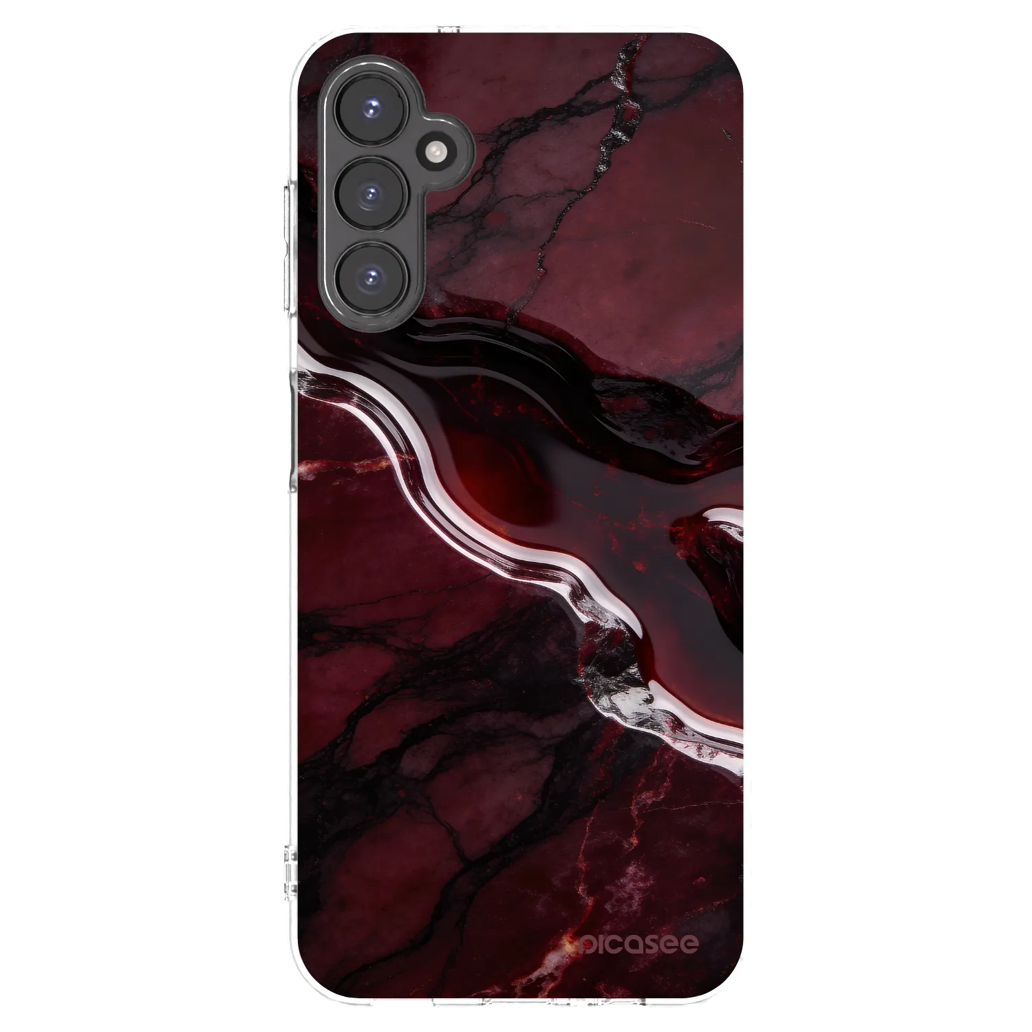 Picasee silikónový prehľadný obal pre Samsung Galaxy A14 5G A146P - Cherry stone