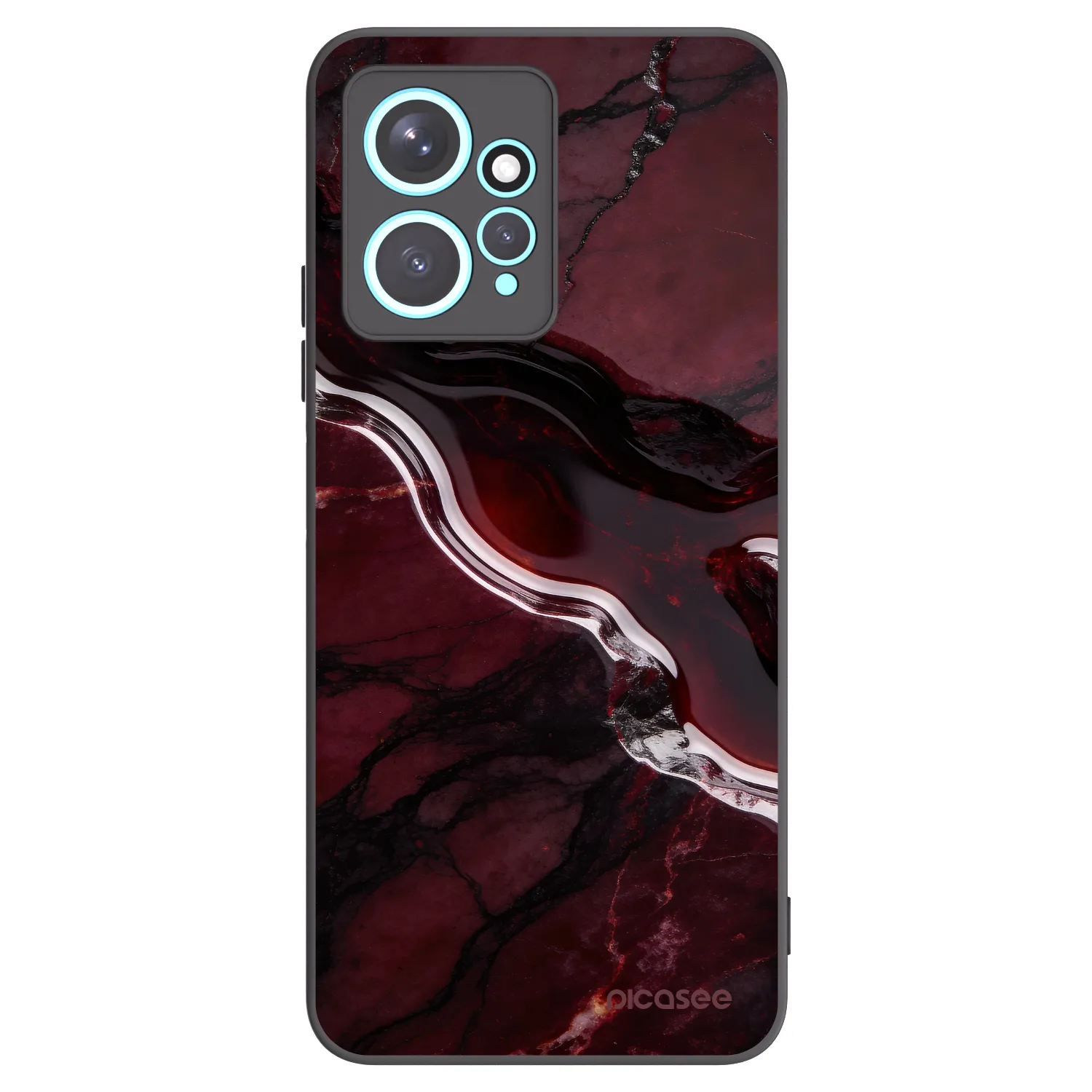 Picasee silikónový čierny obal pre Xiaomi Redmi Note 12 4G - Cherry stone
