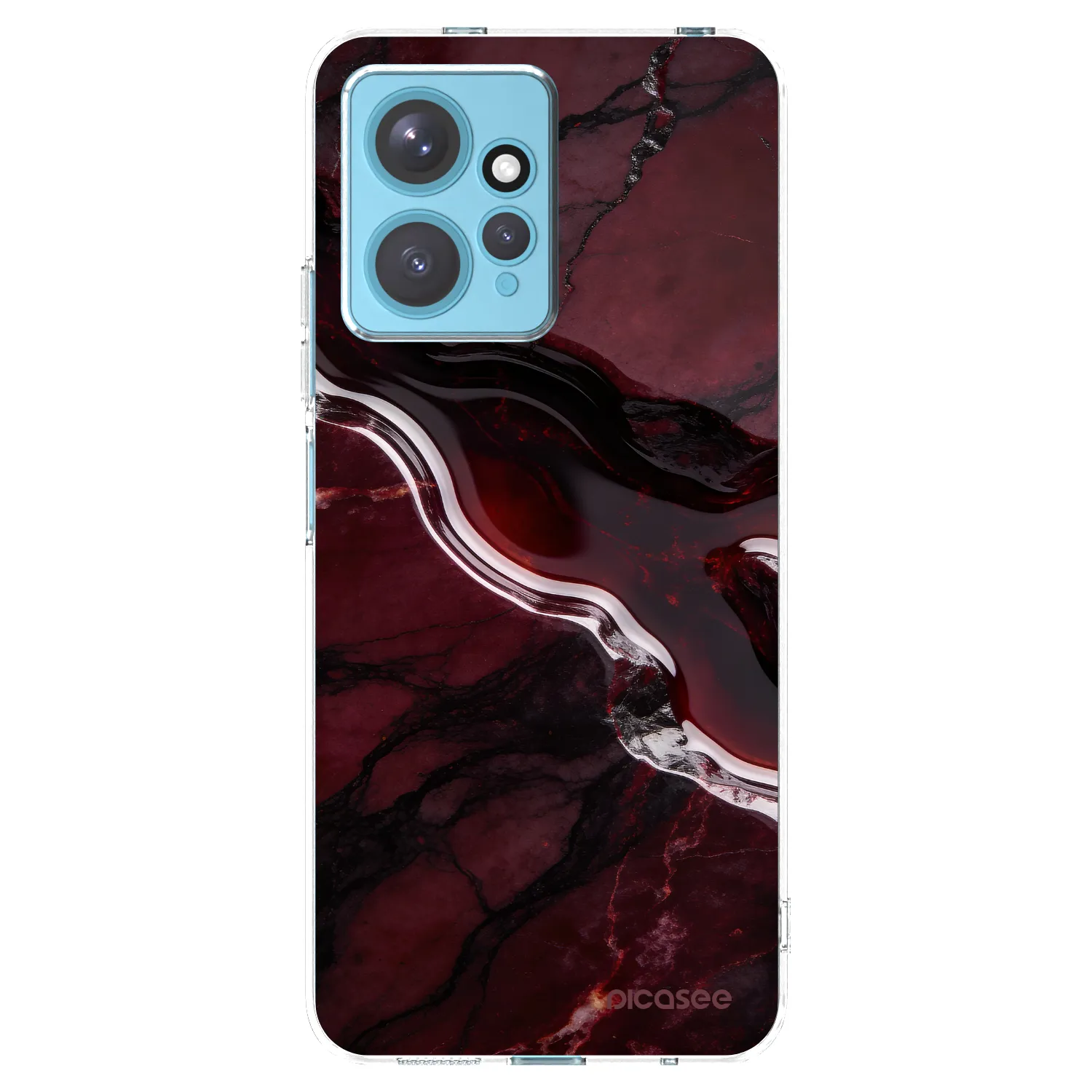 Picasee silikónový prehľadný obal pre Xiaomi Redmi Note 12 4G - Cherry stone