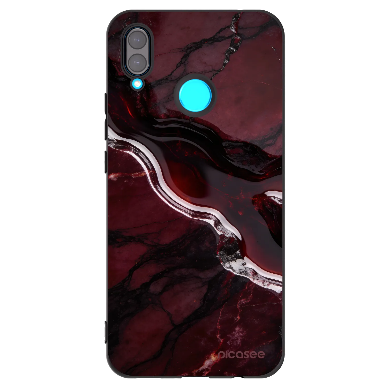 Picasee silikónový čierny obal pre Huawei Nova 3i - Cherry stone