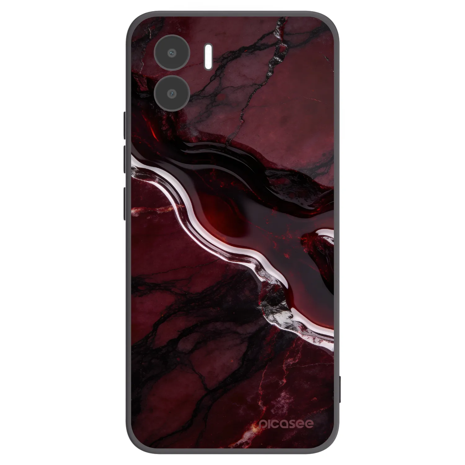 Picasee silikónový čierny obal pre Xiaomi Redmi A2 - Cherry stone