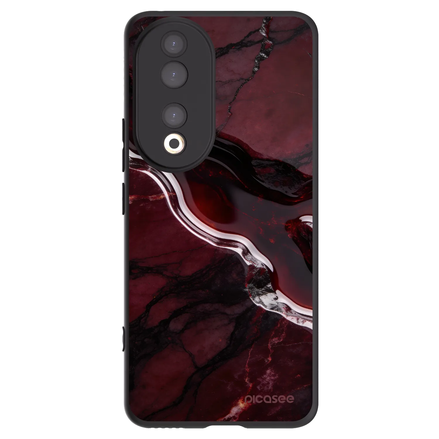 Picasee silikónový čierny obal pre Honor 90 5G - Cherry stone
