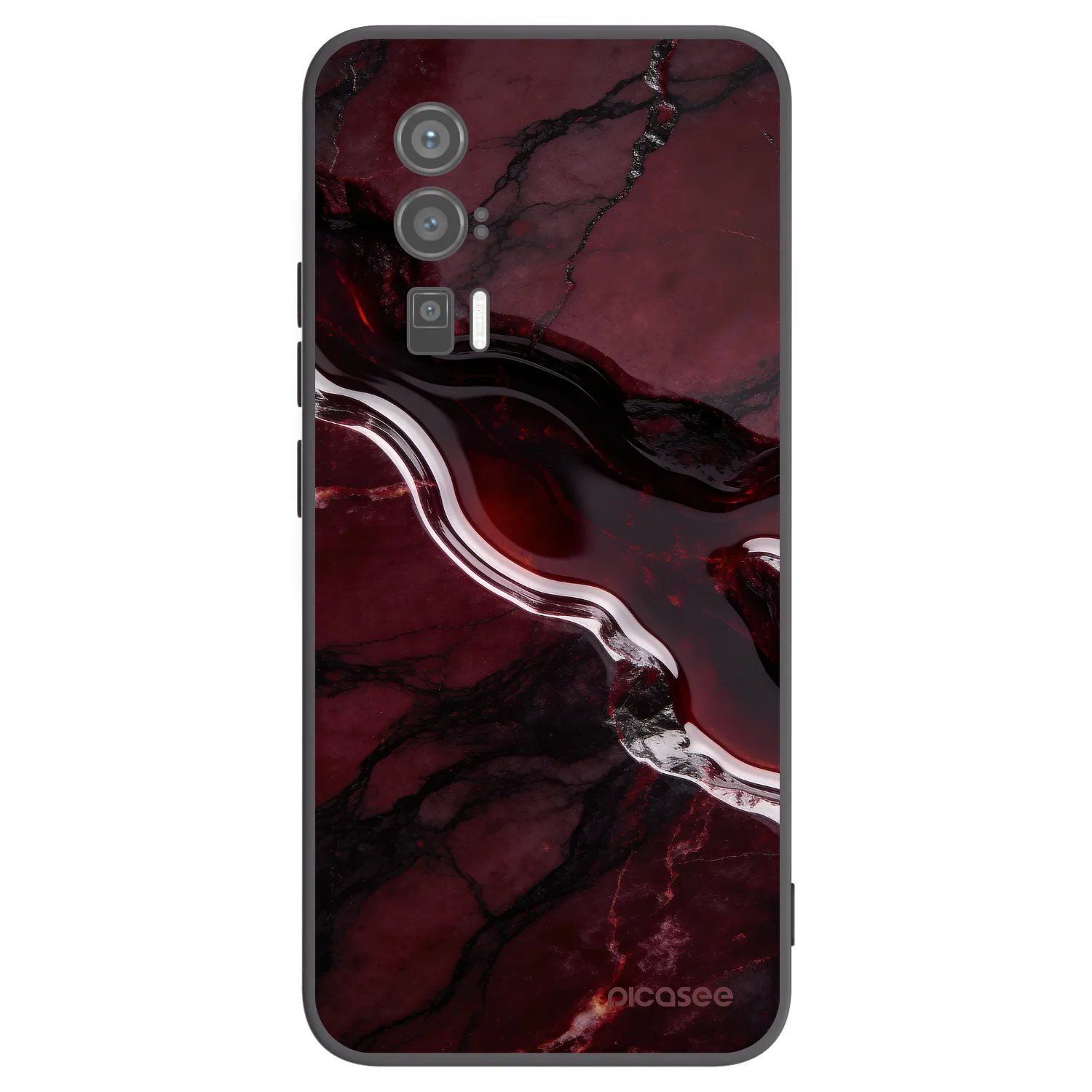 Picasee silikónový čierny obal pre Xiaomi Poco F5 Pro 5G - Cherry stone