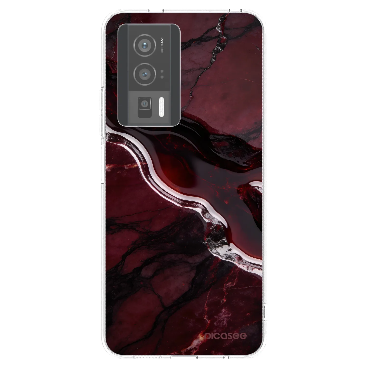 Picasee silikónový prehľadný obal pre Xiaomi Poco F5 Pro 5G - Cherry stone