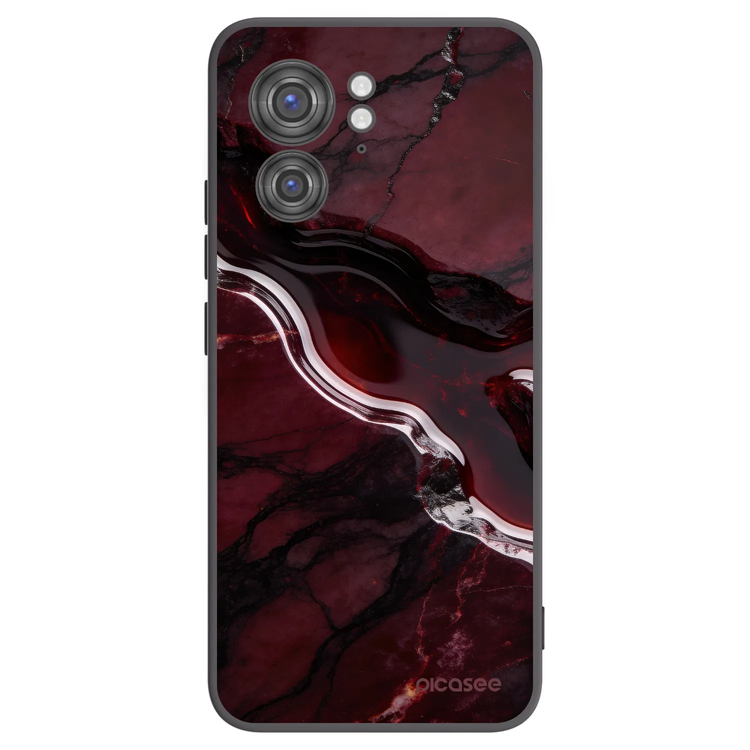 Picasee silikónový čierny obal pre Motorola Edge 40 - Cherry stone