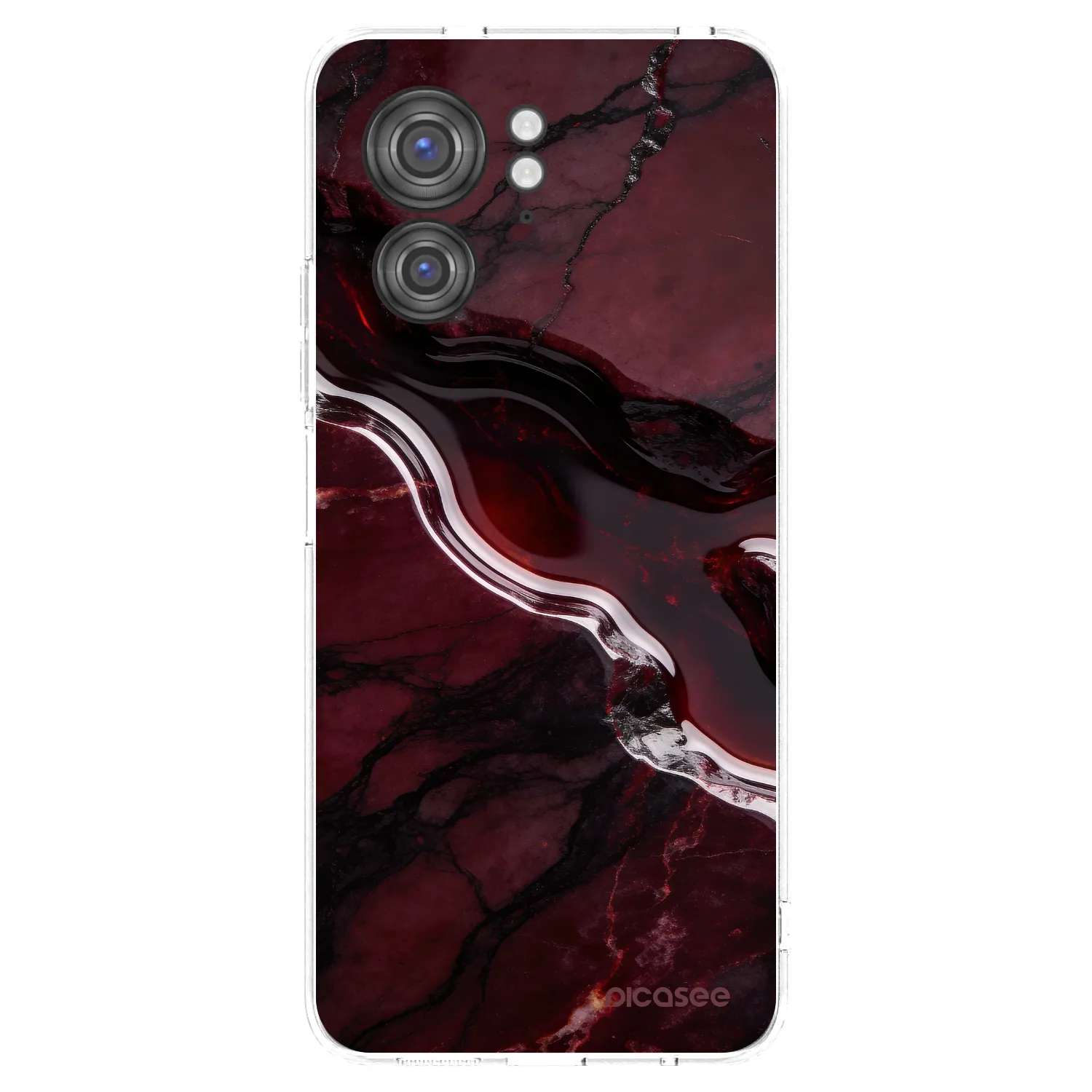 Picasee silikónový prehľadný obal pre Motorola Edge 40 - Cherry stone