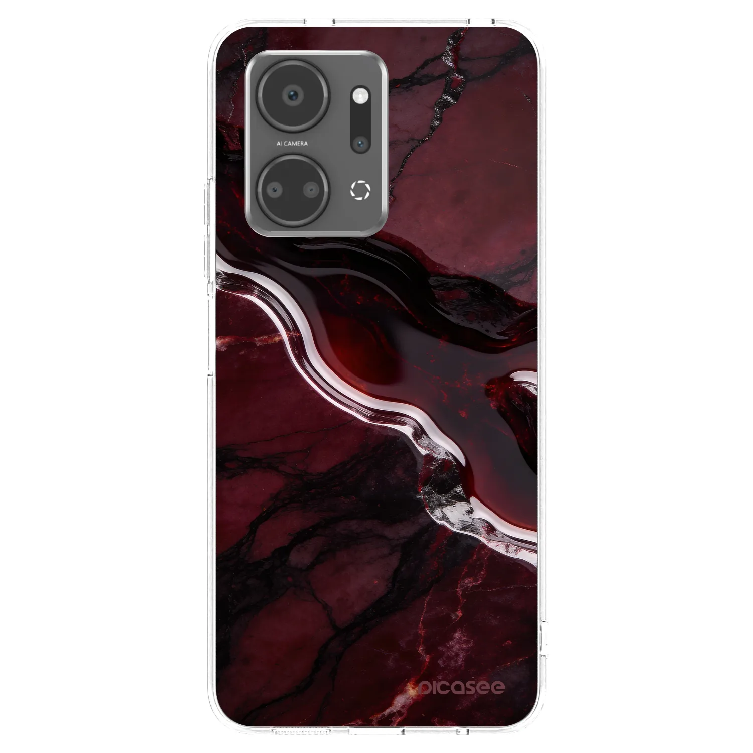 Picasee silikónový prehľadný obal pre Honor X7a - Cherry stone
