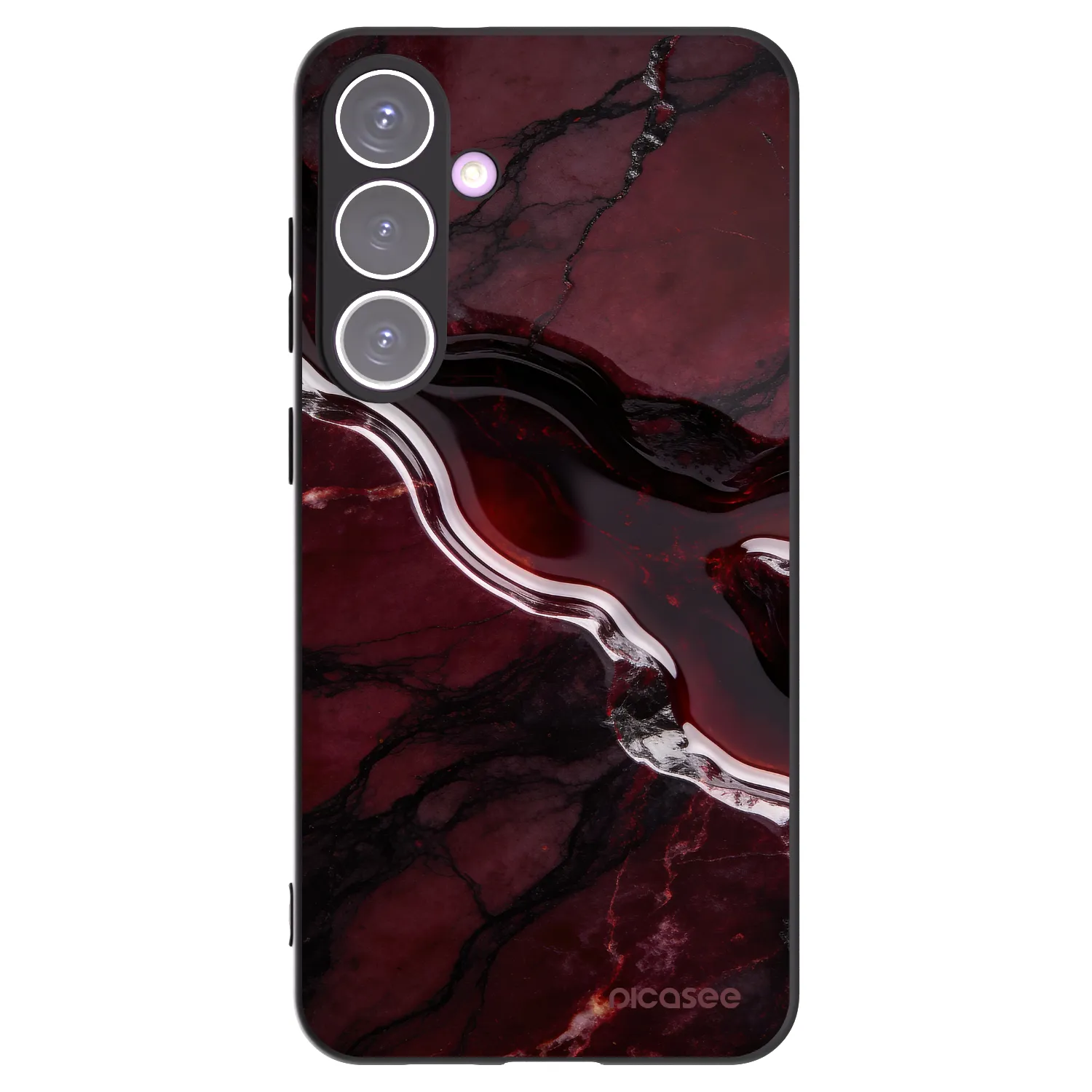Picasee silikónový čierny obal pre Samsung Galaxy S24+ S926B 5G - Cherry stone