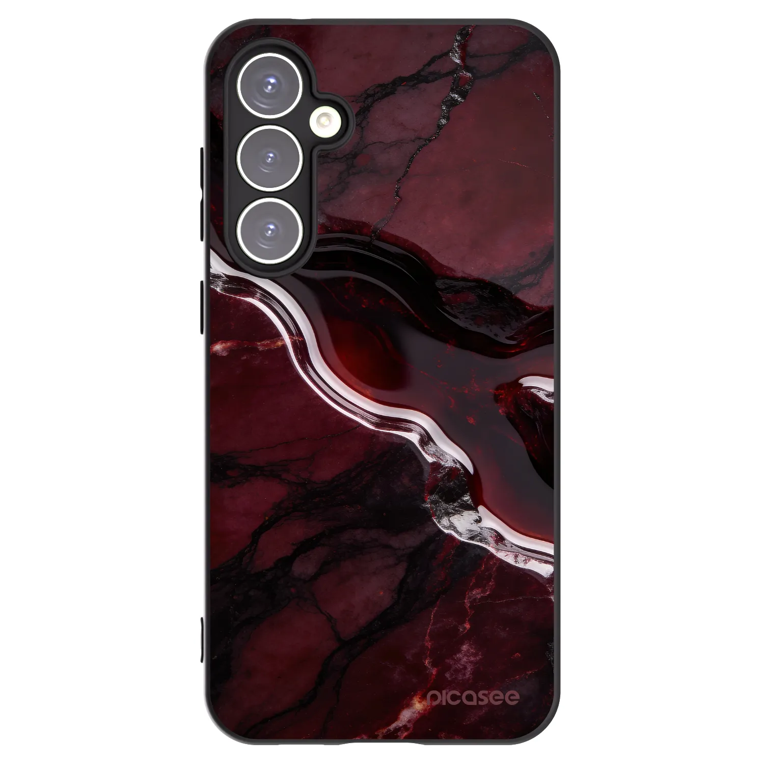 Picasee silikónový čierny obal pre Samsung Galaxy S23 FE S711B - Cherry stone
