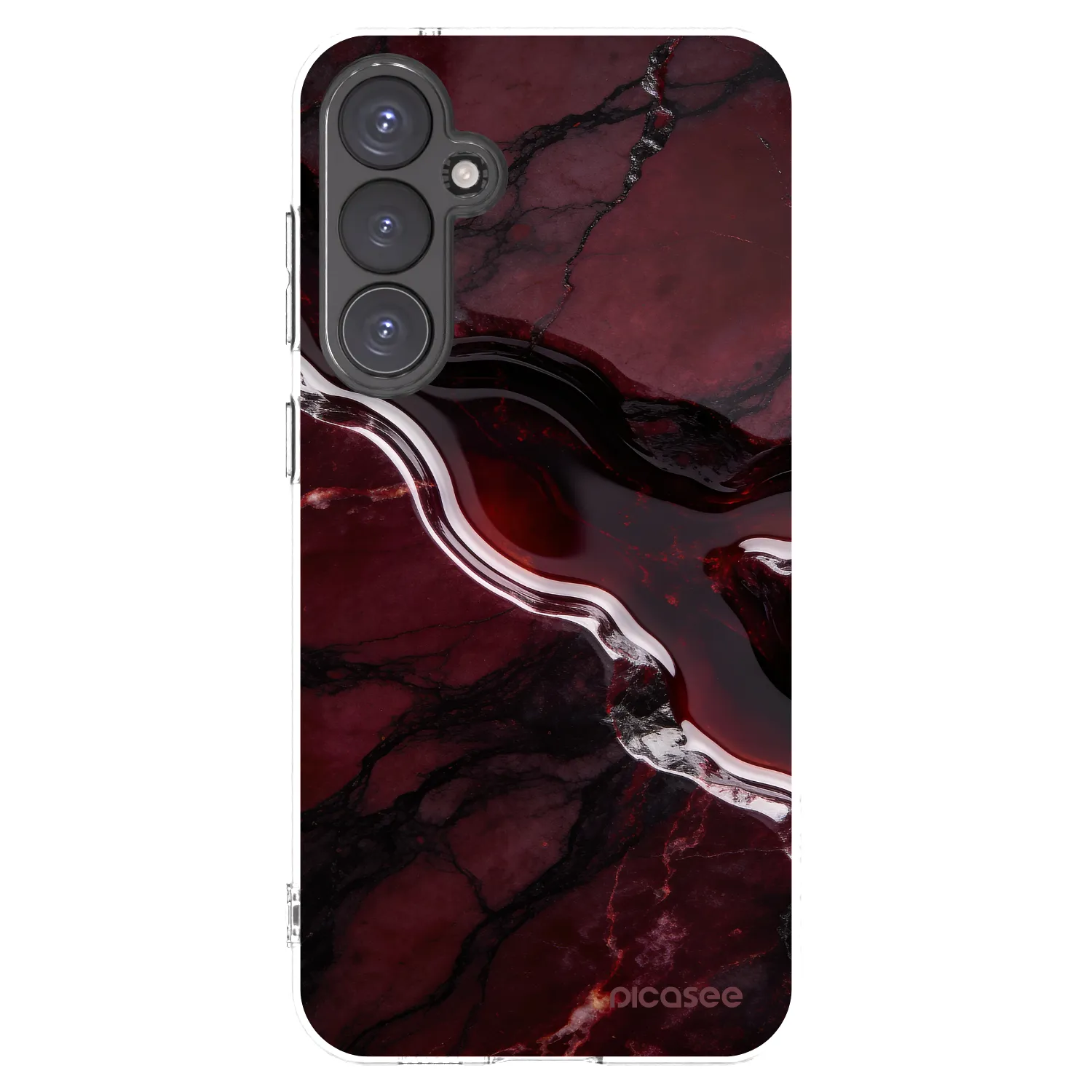 Picasee silikónový prehľadný obal pre Samsung Galaxy S23 FE S711B - Cherry stone