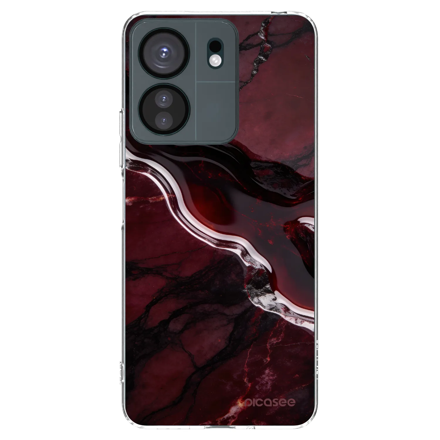 Picasee silikónový prehľadný obal pre Xiaomi Redmi 13C 4G - Cherry stone