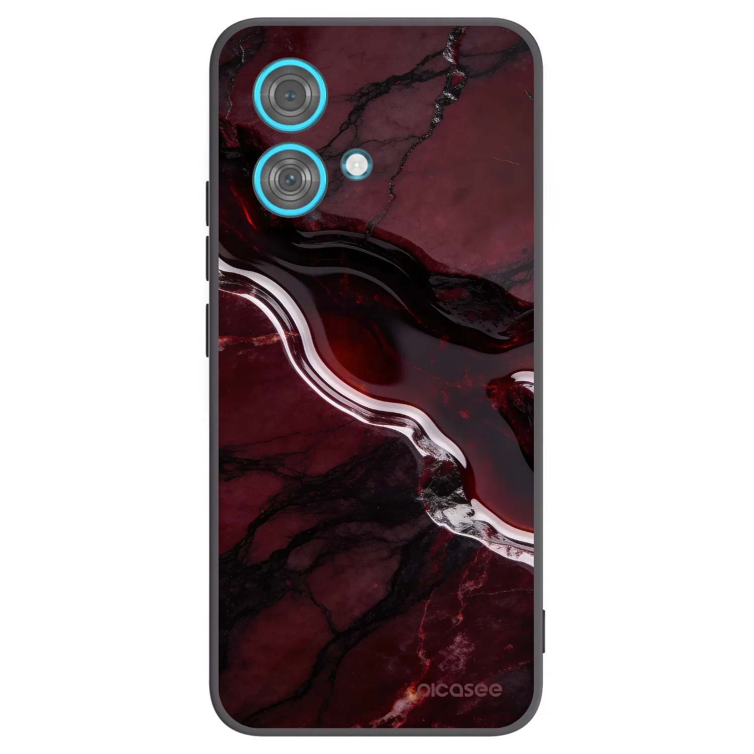 Picasee silikónový čierny obal pre Motorola Edge 40 Neo - Cherry stone