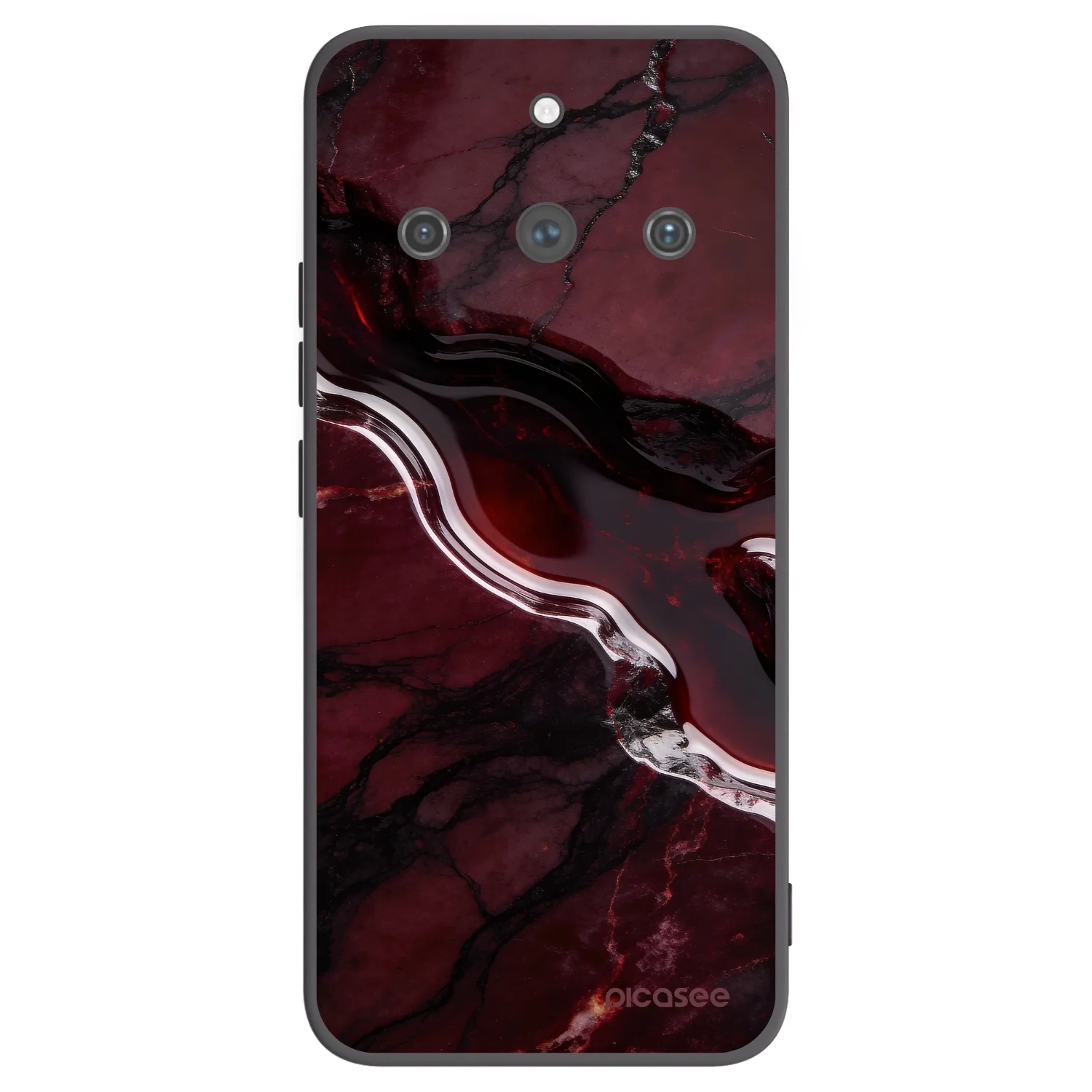 Picasee silikónový čierny obal pre Realme 11 Pro+ - Cherry stone