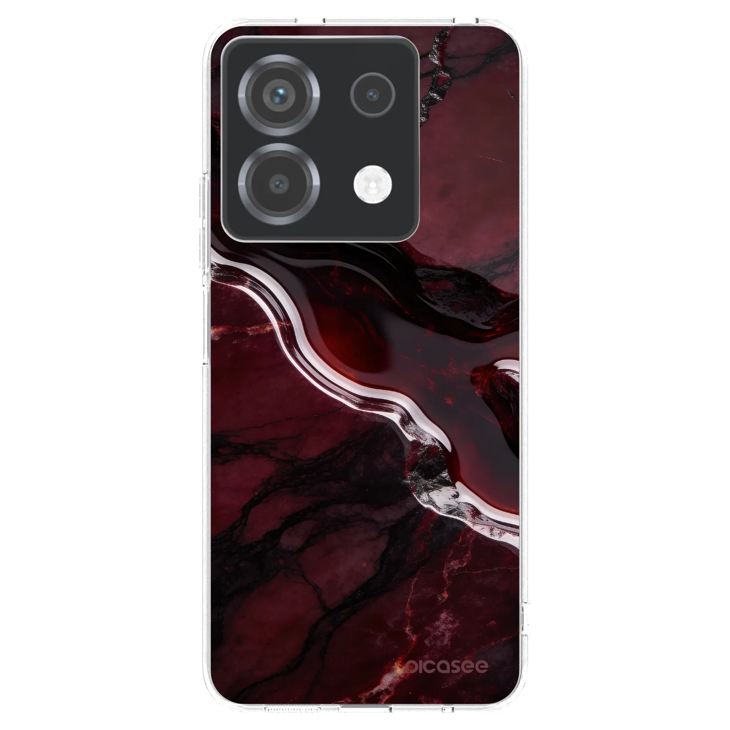 Picasee silikónový prehľadný obal pre Xiaomi Poco X6 - Cherry stone