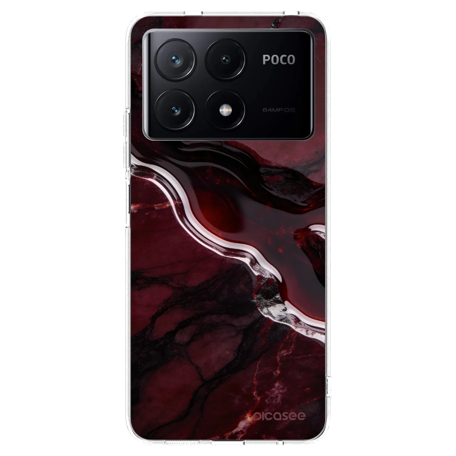 Picasee silikónový prehľadný obal pre Xiaomi Poco X6 Pro - Cherry stone