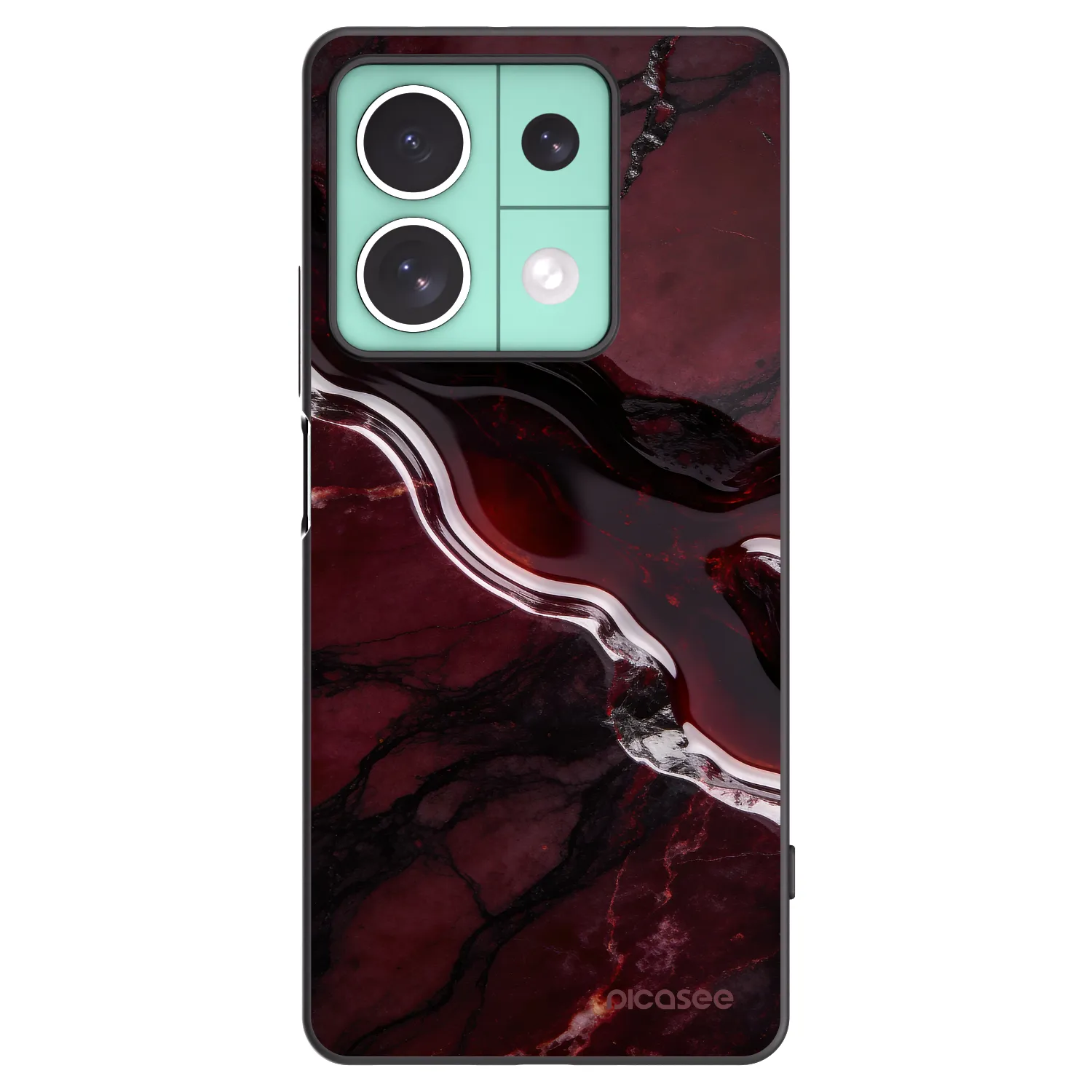 Picasee silikónový čierny obal pre Xiaomi Redmi Note 13 5G - Cherry stone