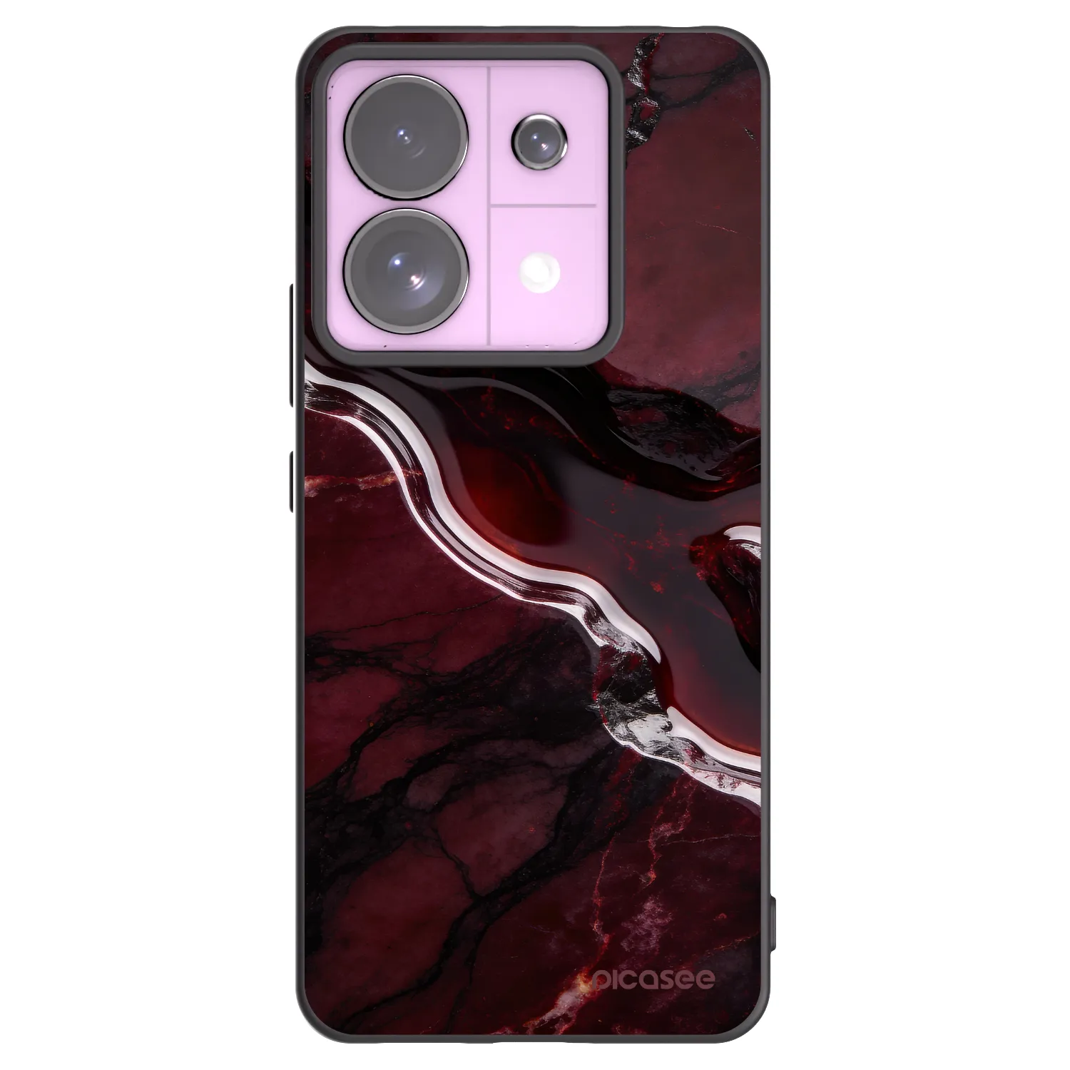 Picasee silikónový čierny obal pre Xiaomi Redmi Note 13 Pro 5G - Cherry stone