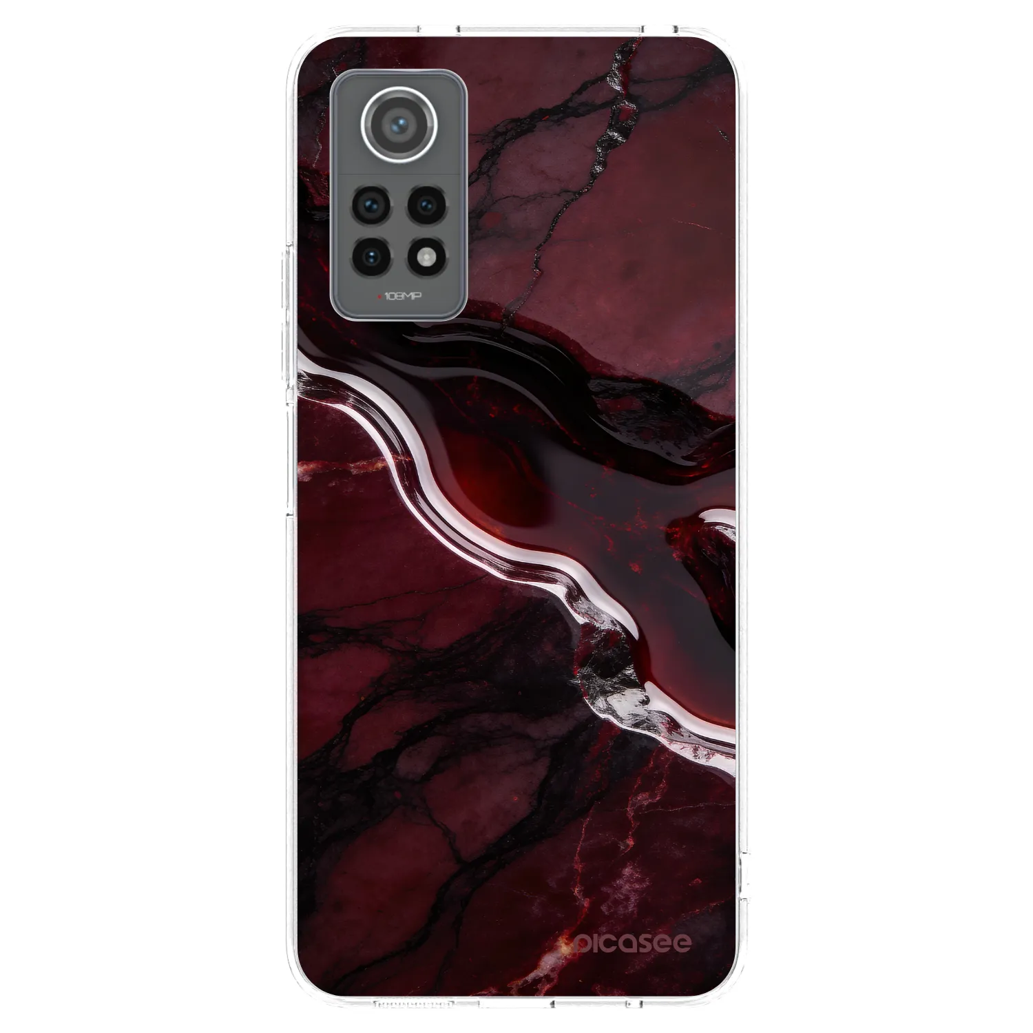Picasee silikónový prehľadný obal pre Xiaomi Redmi Note 12 Pro 4G - Cherry stone