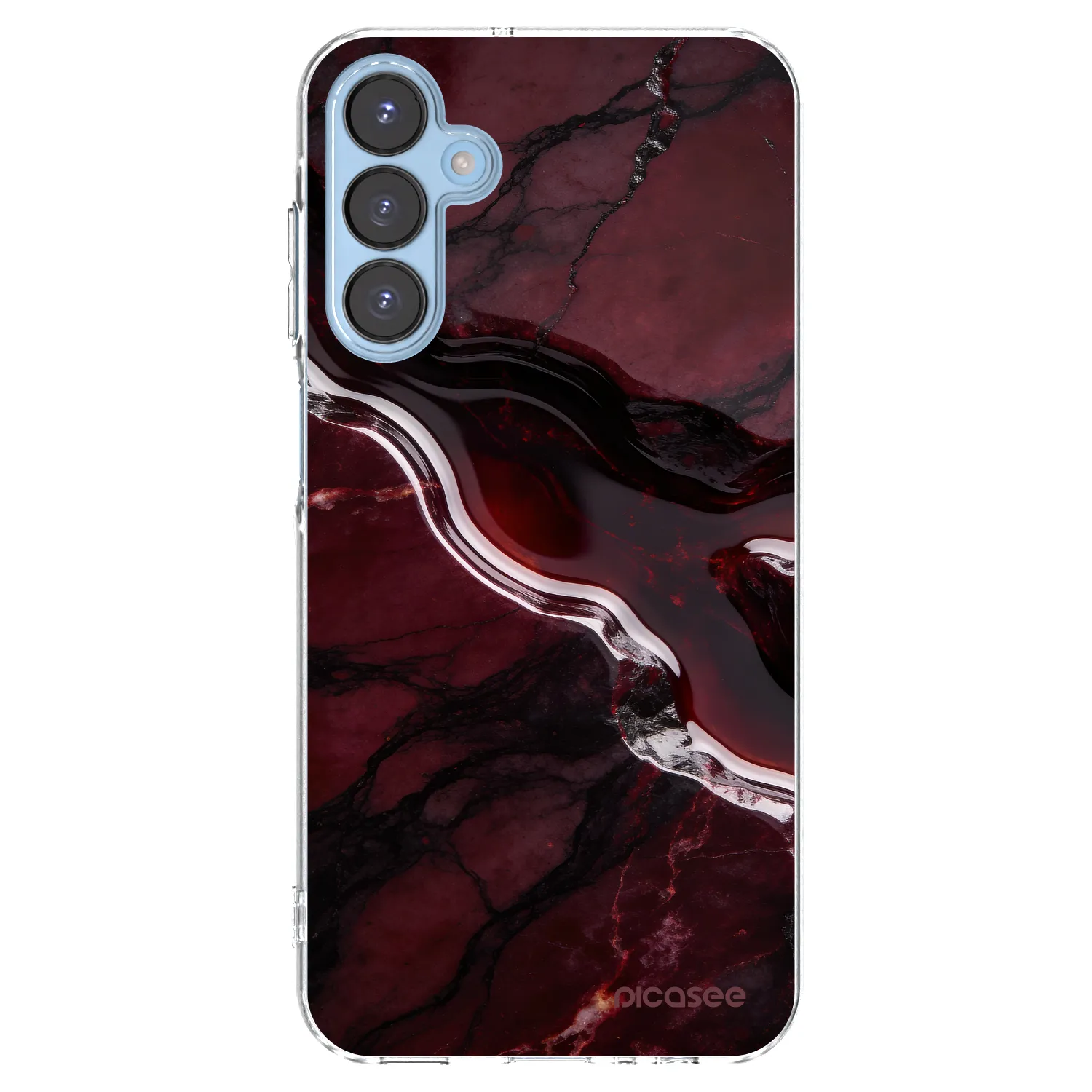 Picasee silikónový prehľadný obal pre Samsung Galaxy A15 A156B 5G - Cherry stone