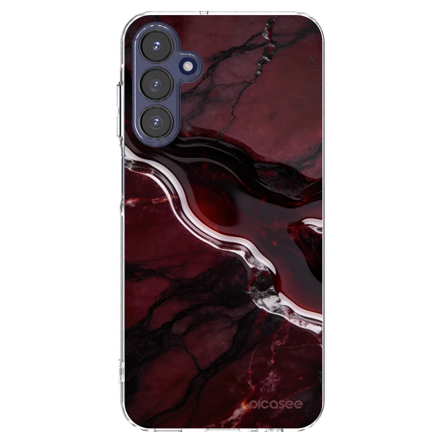 Picasee silikónový prehľadný obal pre Samsung Galaxy A15 A155F 4G - Cherry stone