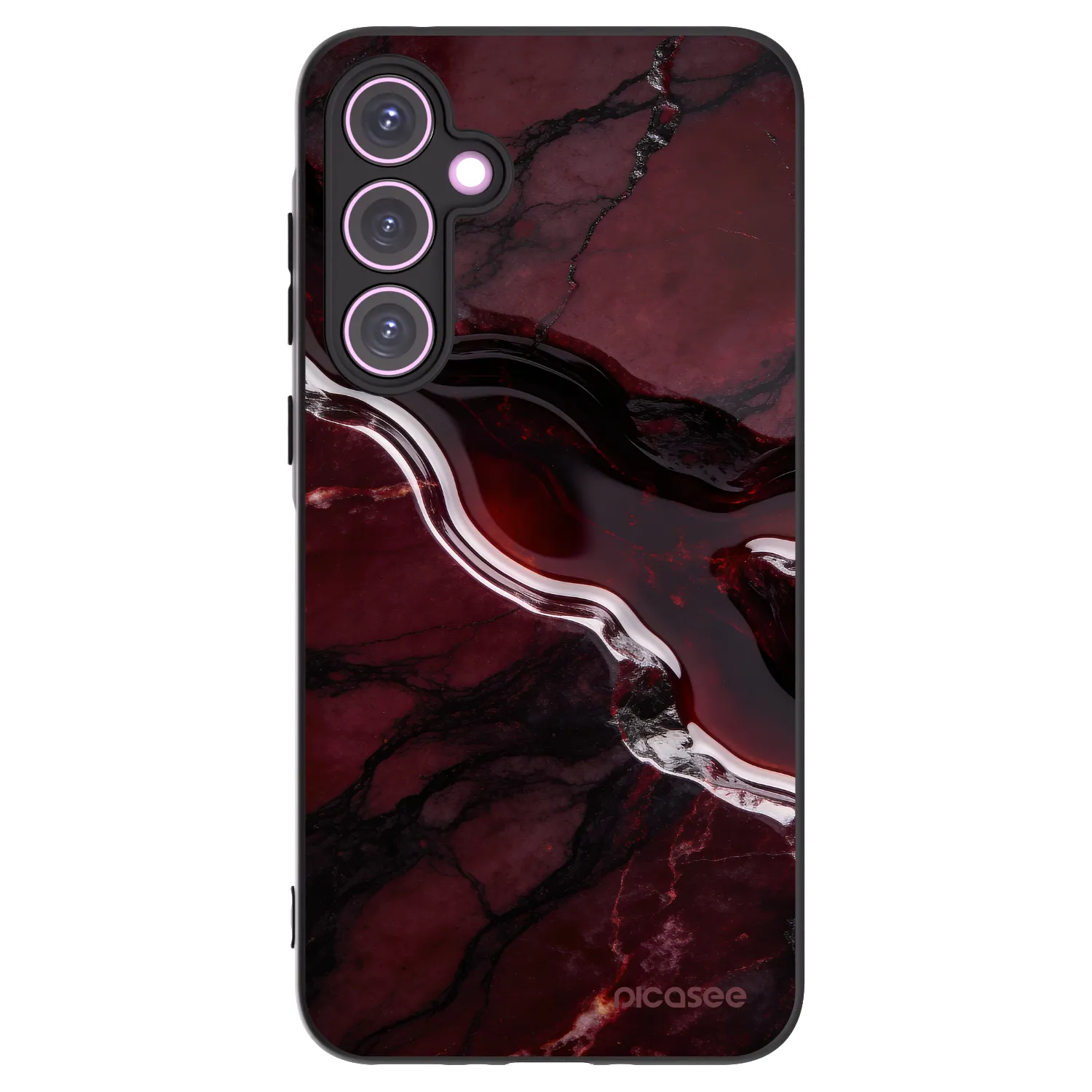 Picasee silikónový čierny obal pre Samsung Galaxy A35 5G A356B - Cherry stone